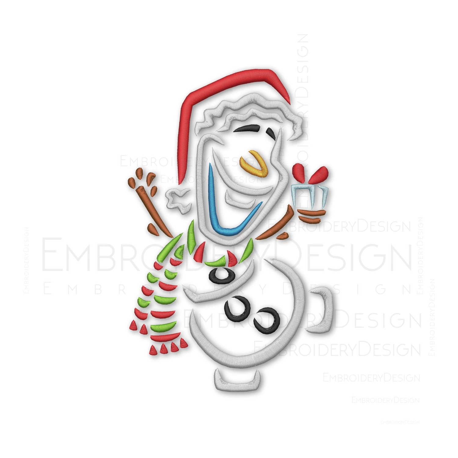 Olaf Holding Present Merry Christmas