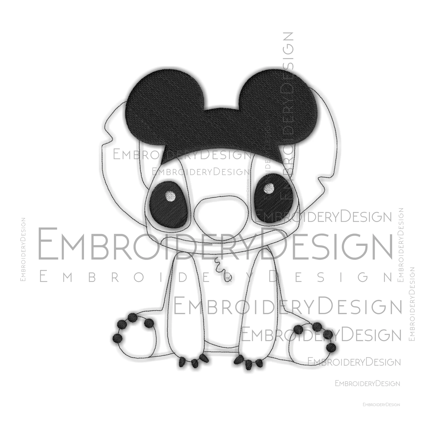 Stitch with mouse hat