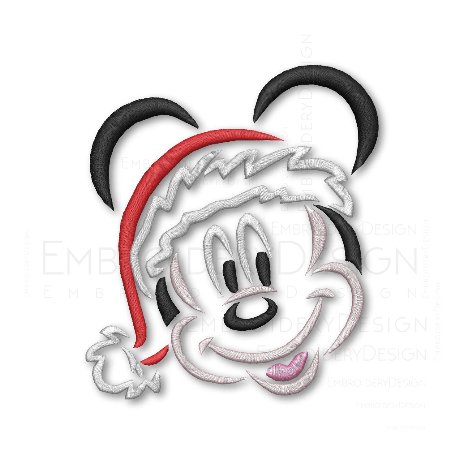 Christmas Mickey Mouse Head Face