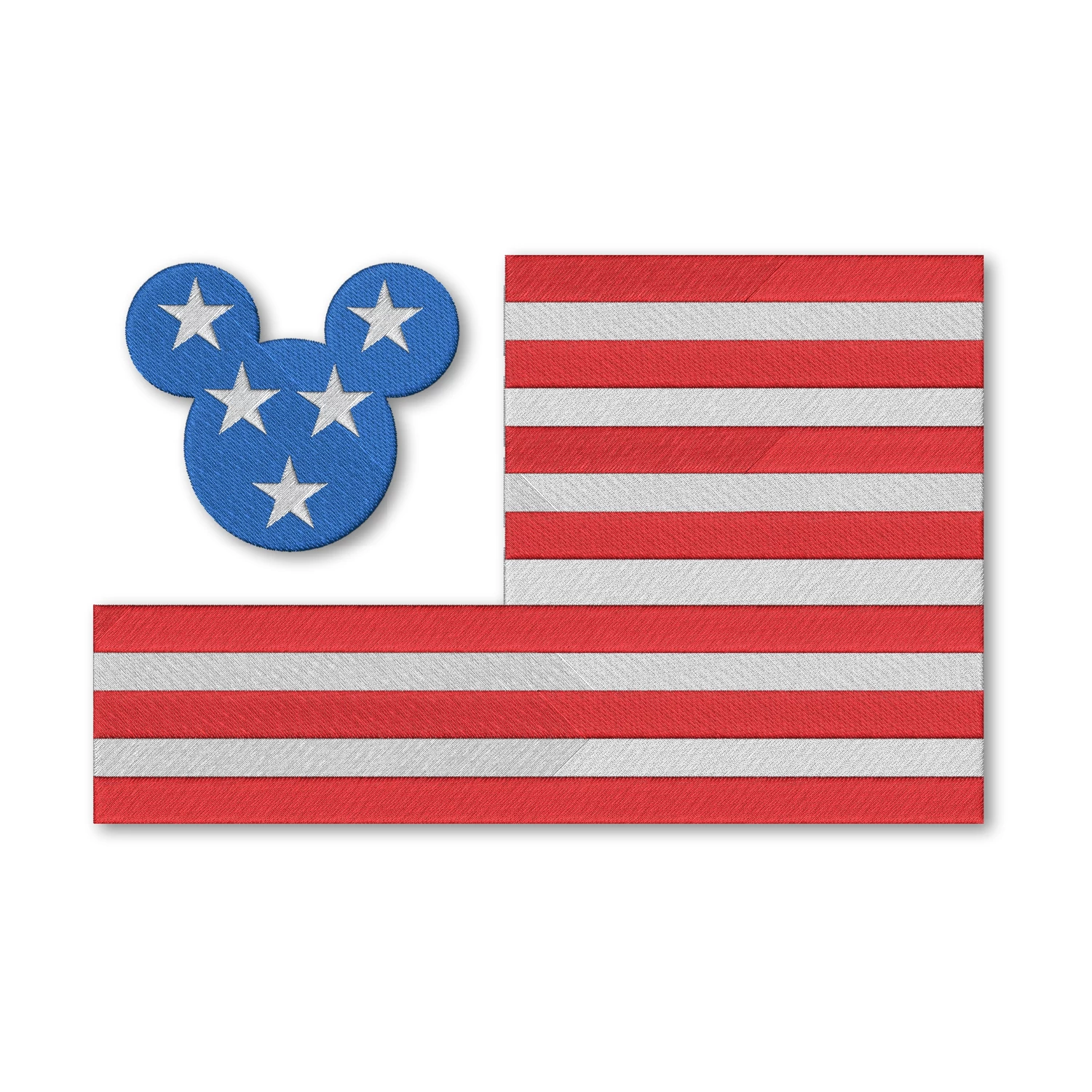 Mickey Head American Flag