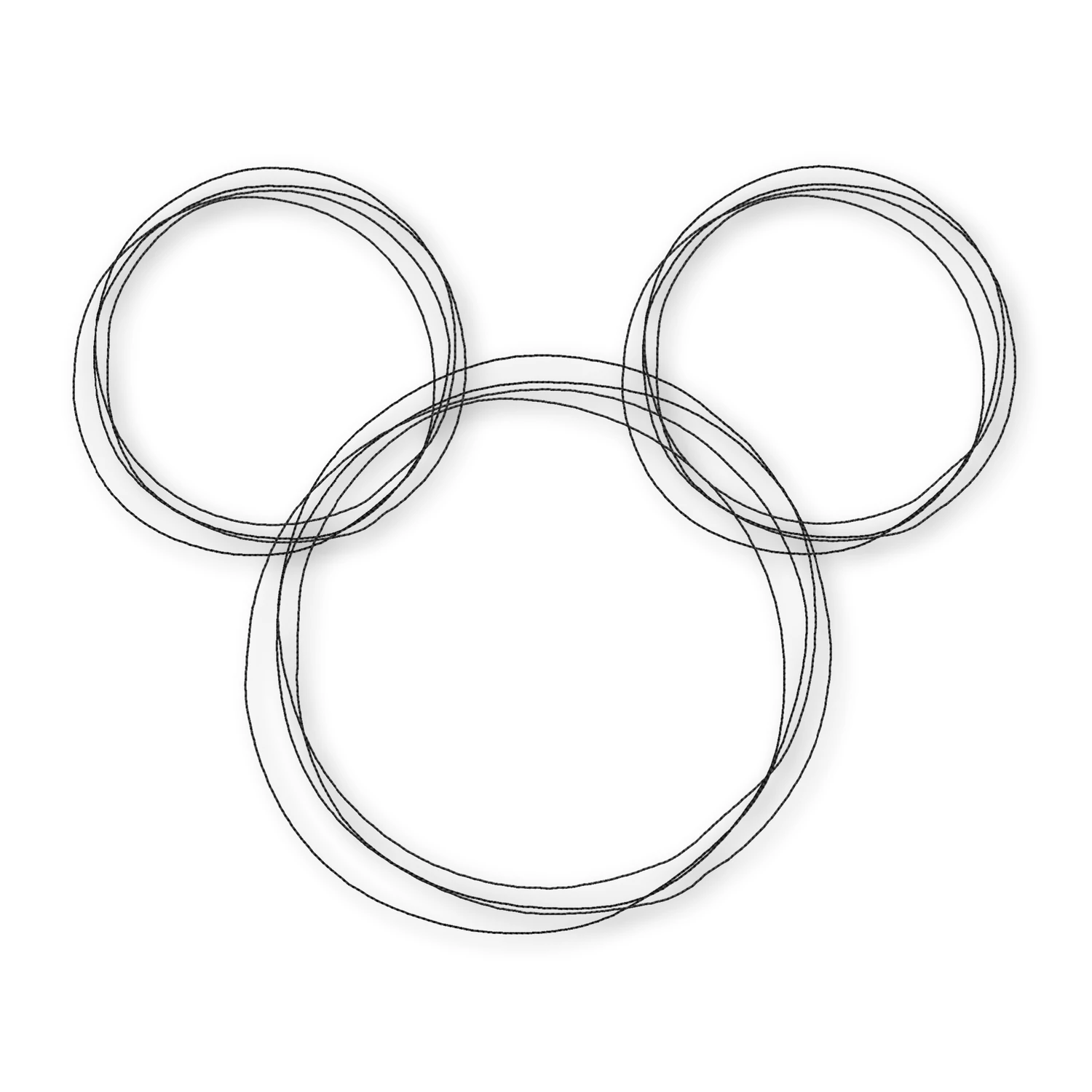 Mickey Mouse head stitch