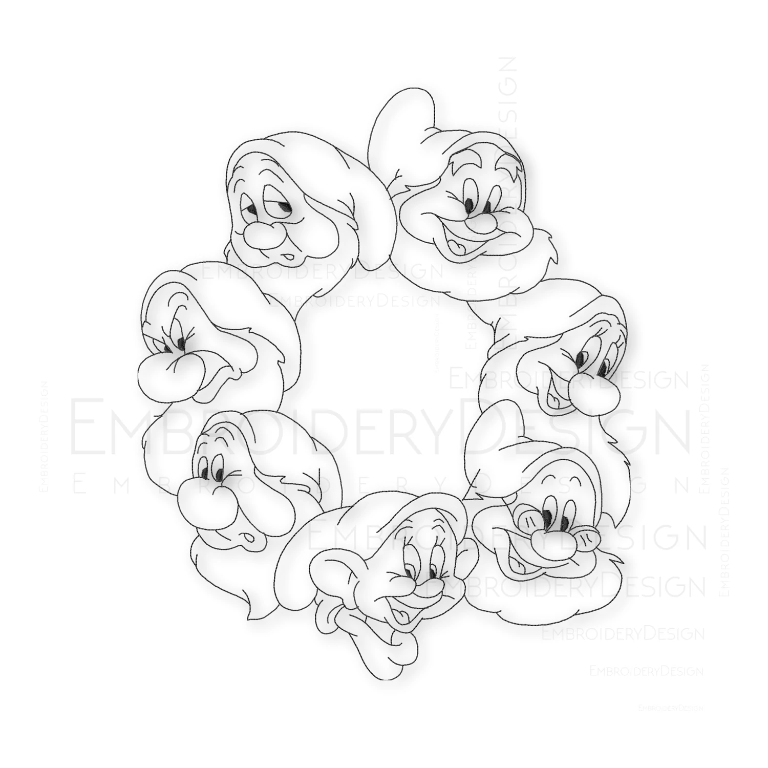 Snow White And The Seven Dwarfs round