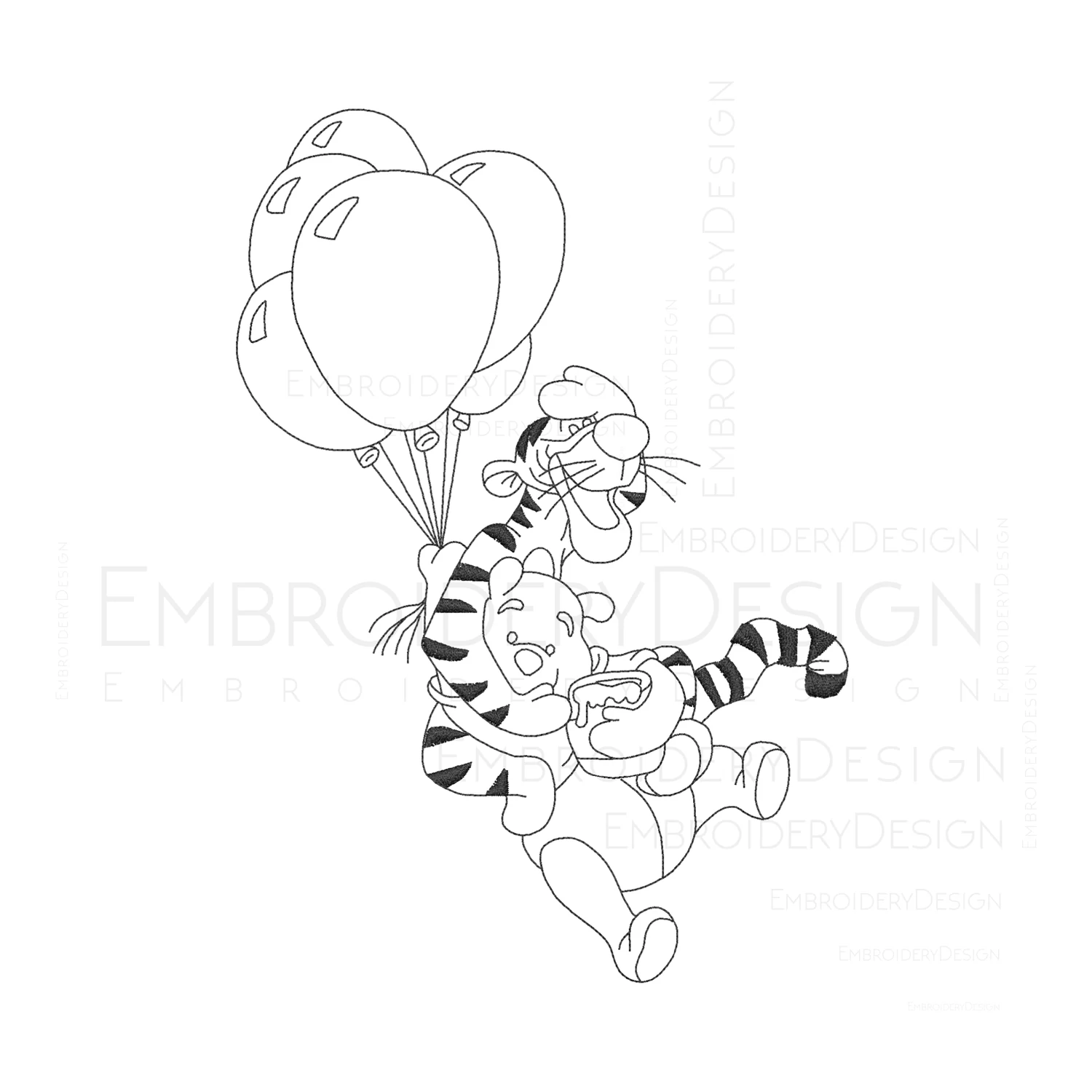 Winnie the Pooh Tigger Balloons Line