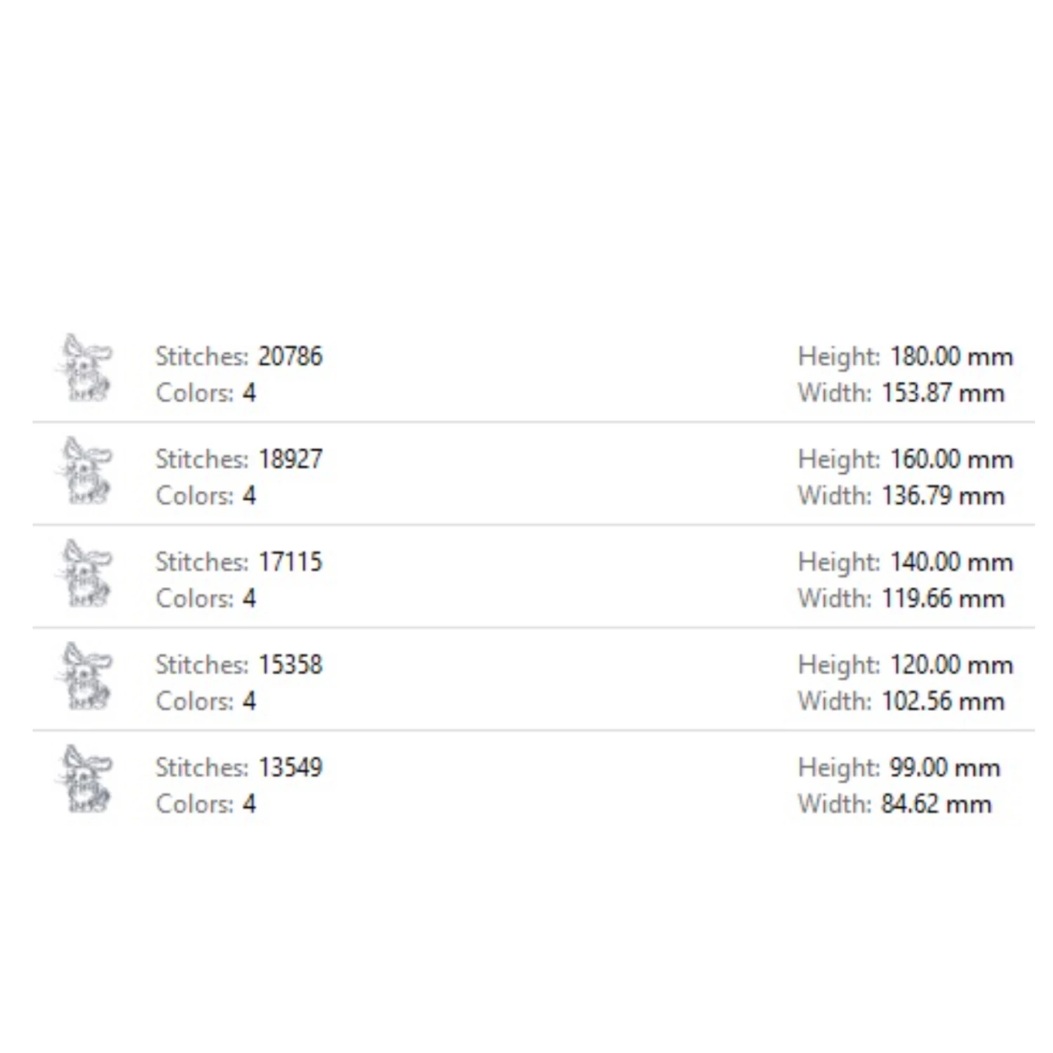 Bunny Embroidery Machine Design