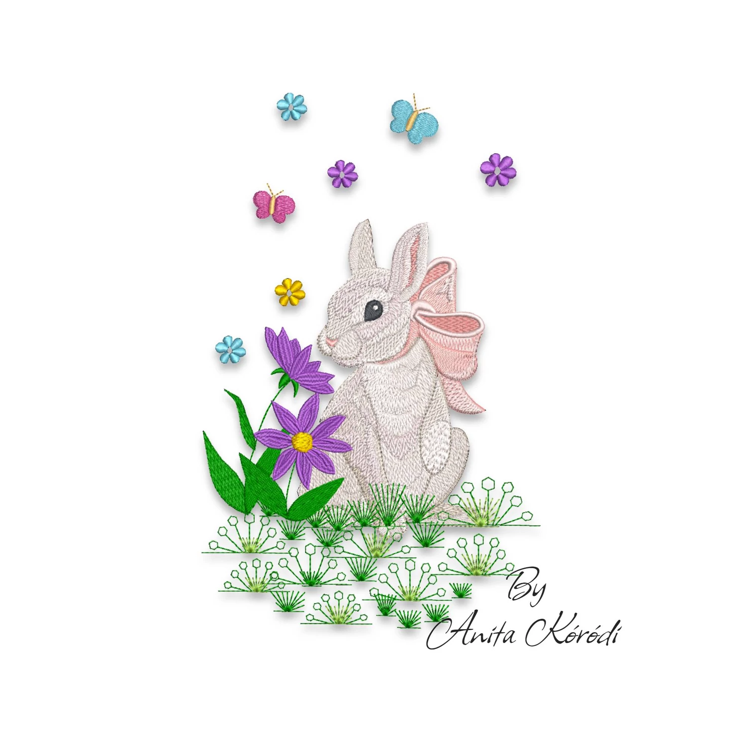 Easter Bunny embroidery design