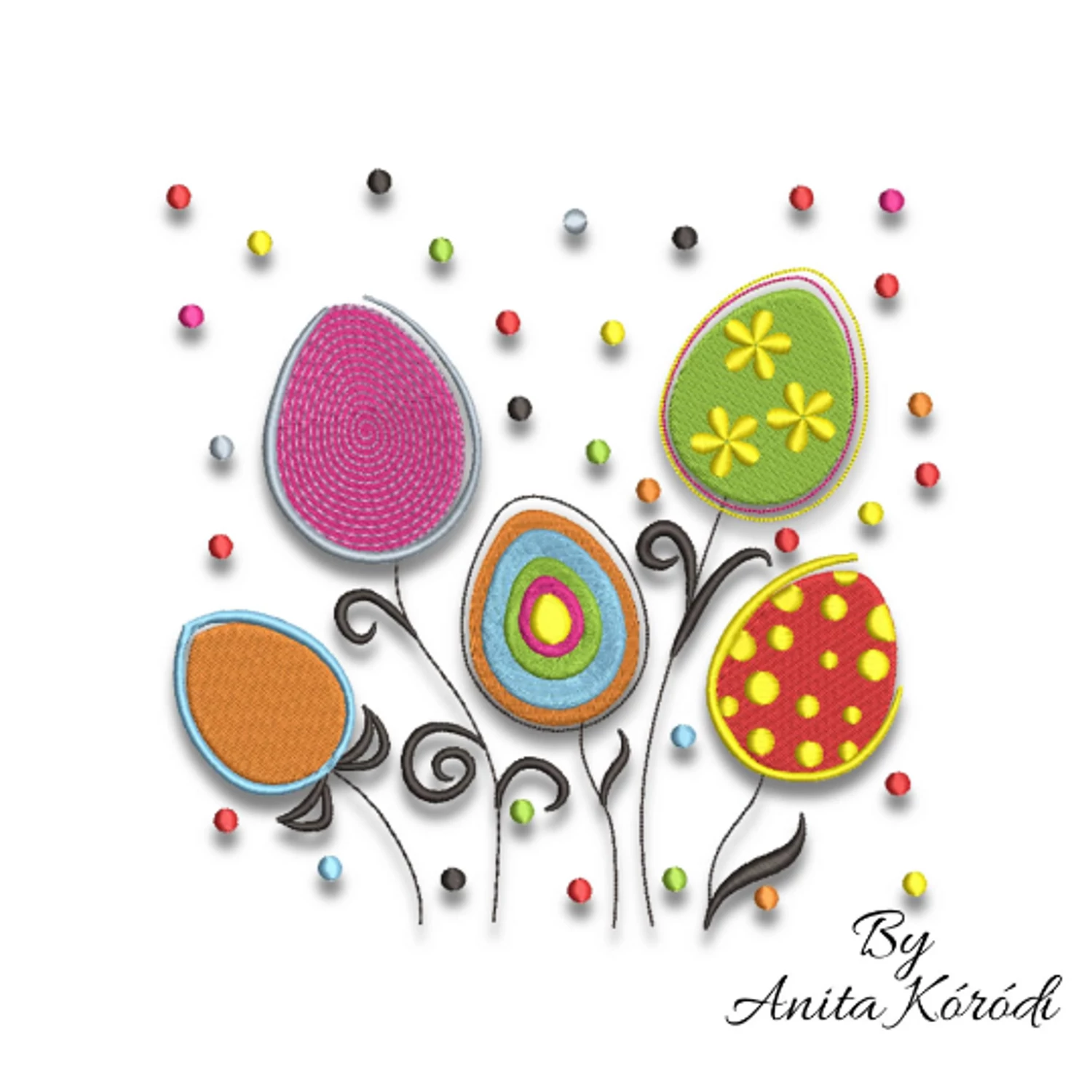 Easter eggs  abstract