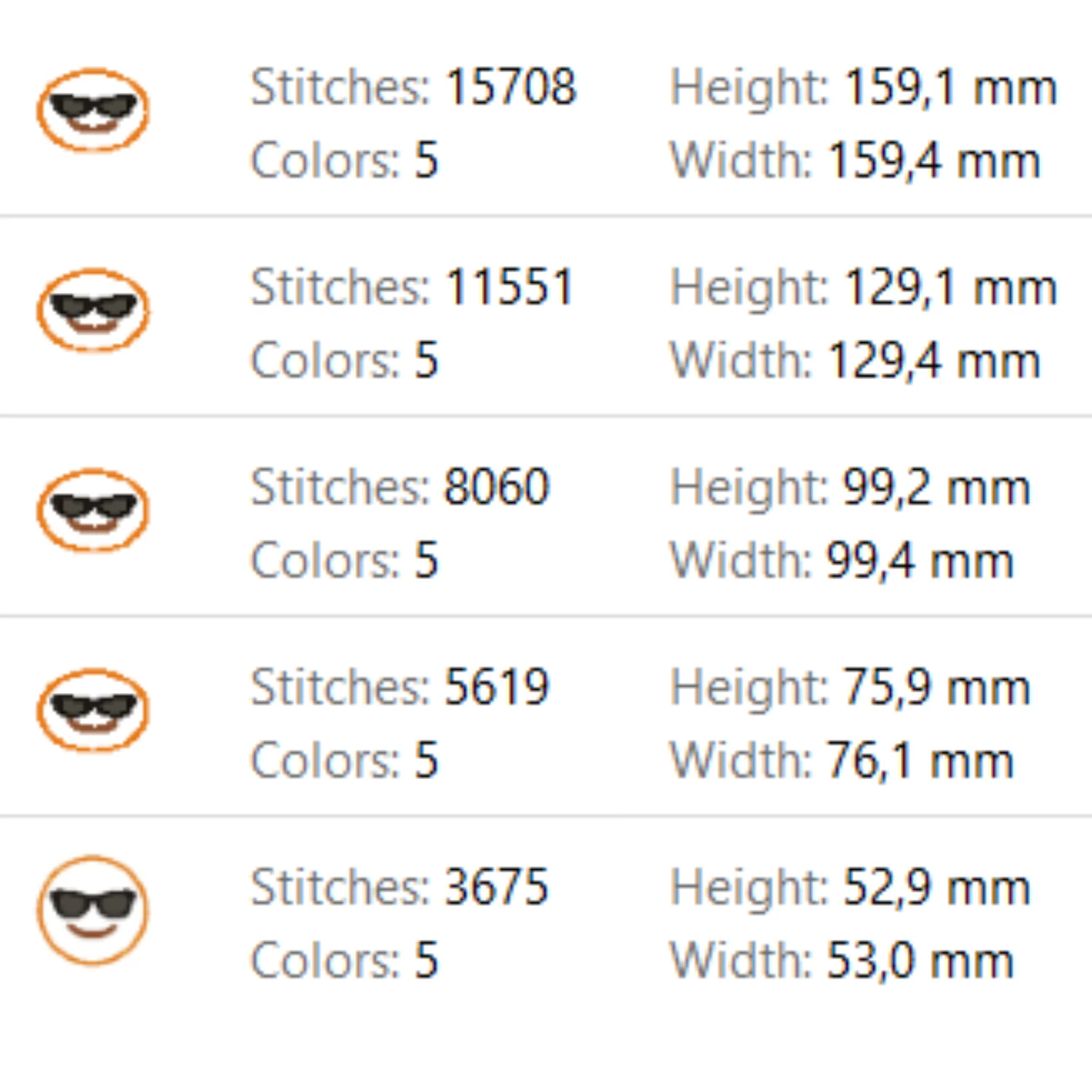 sunglasses emoji applique pattern