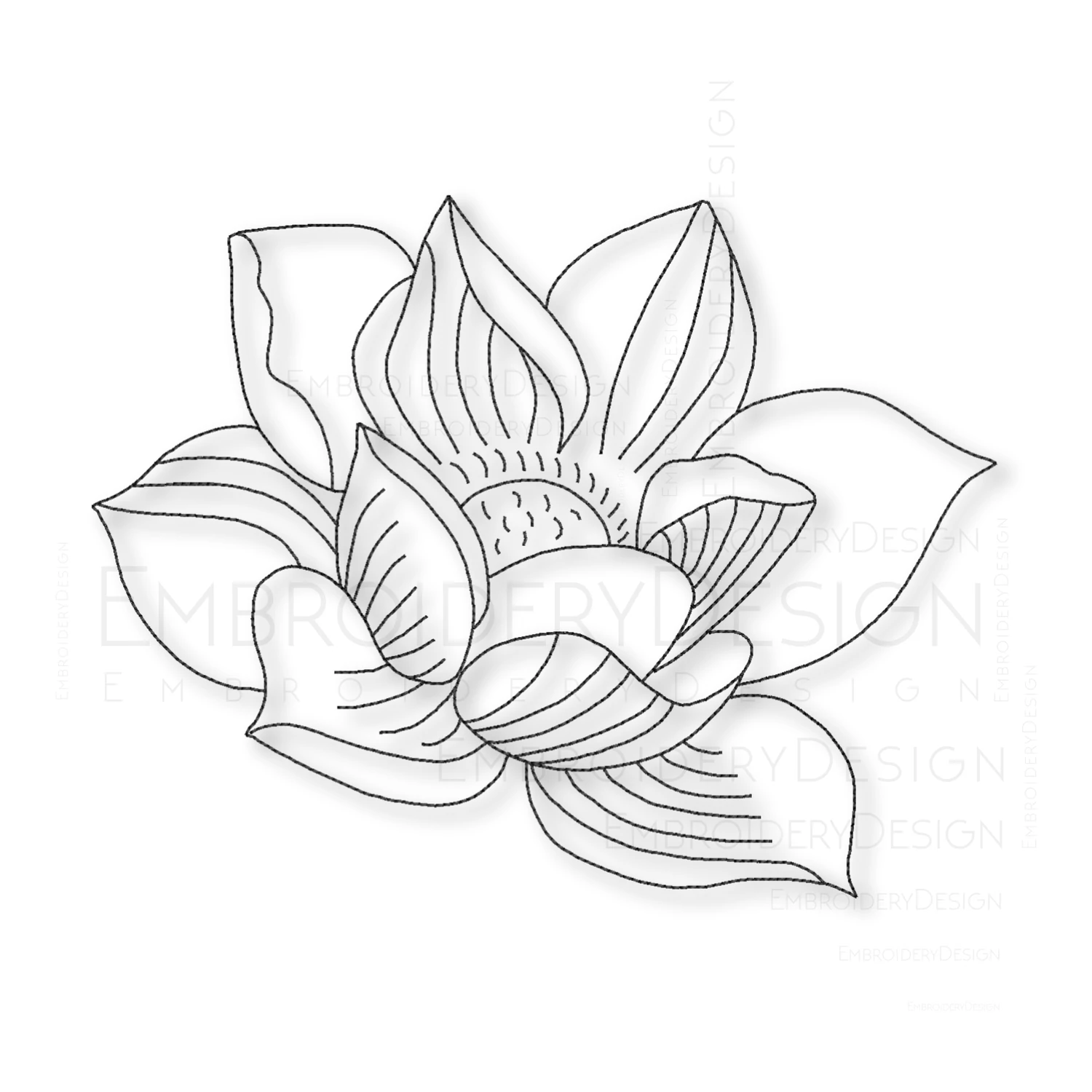 Lotus Flower 1 Line