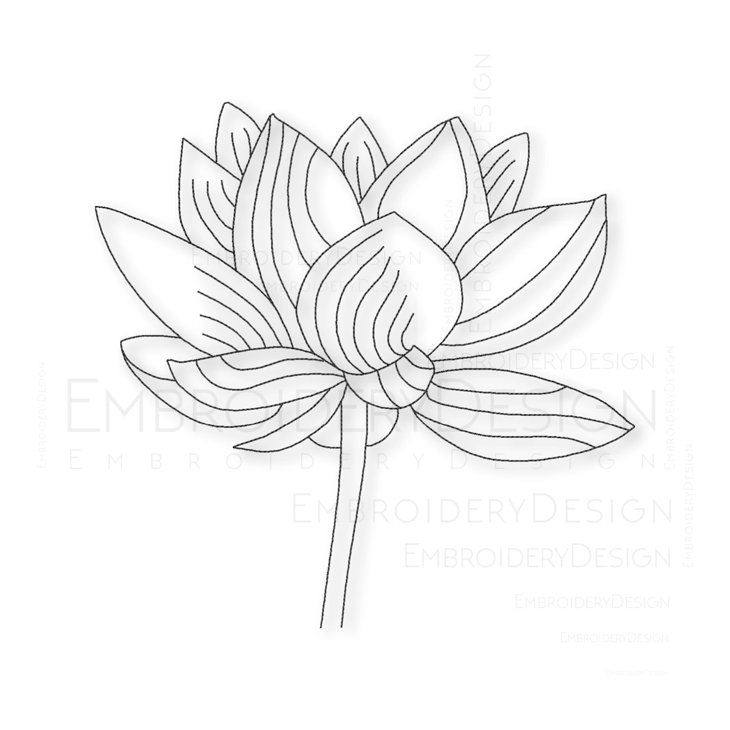 Lotus Flower 3 Line