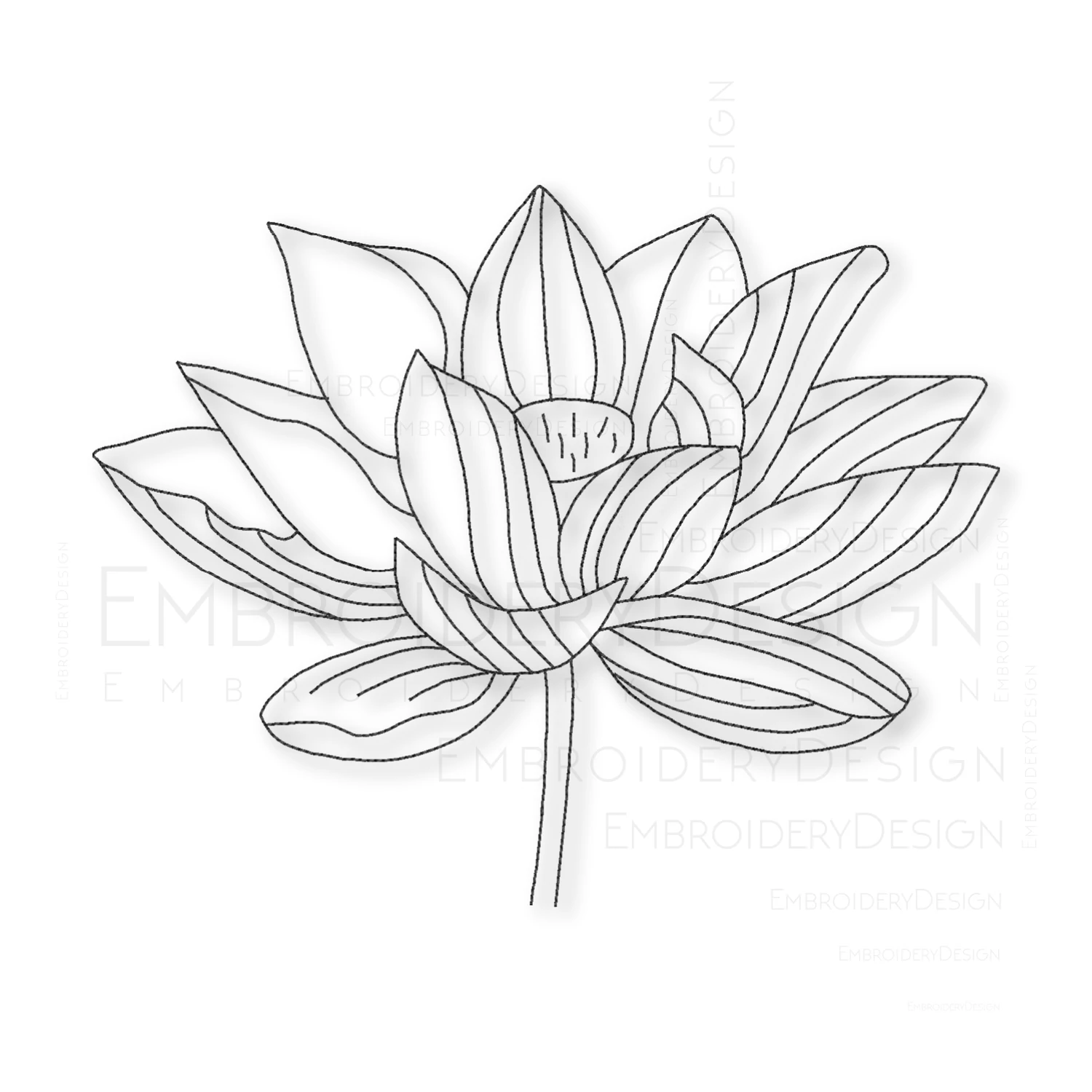 Lotus Flower 4 Line