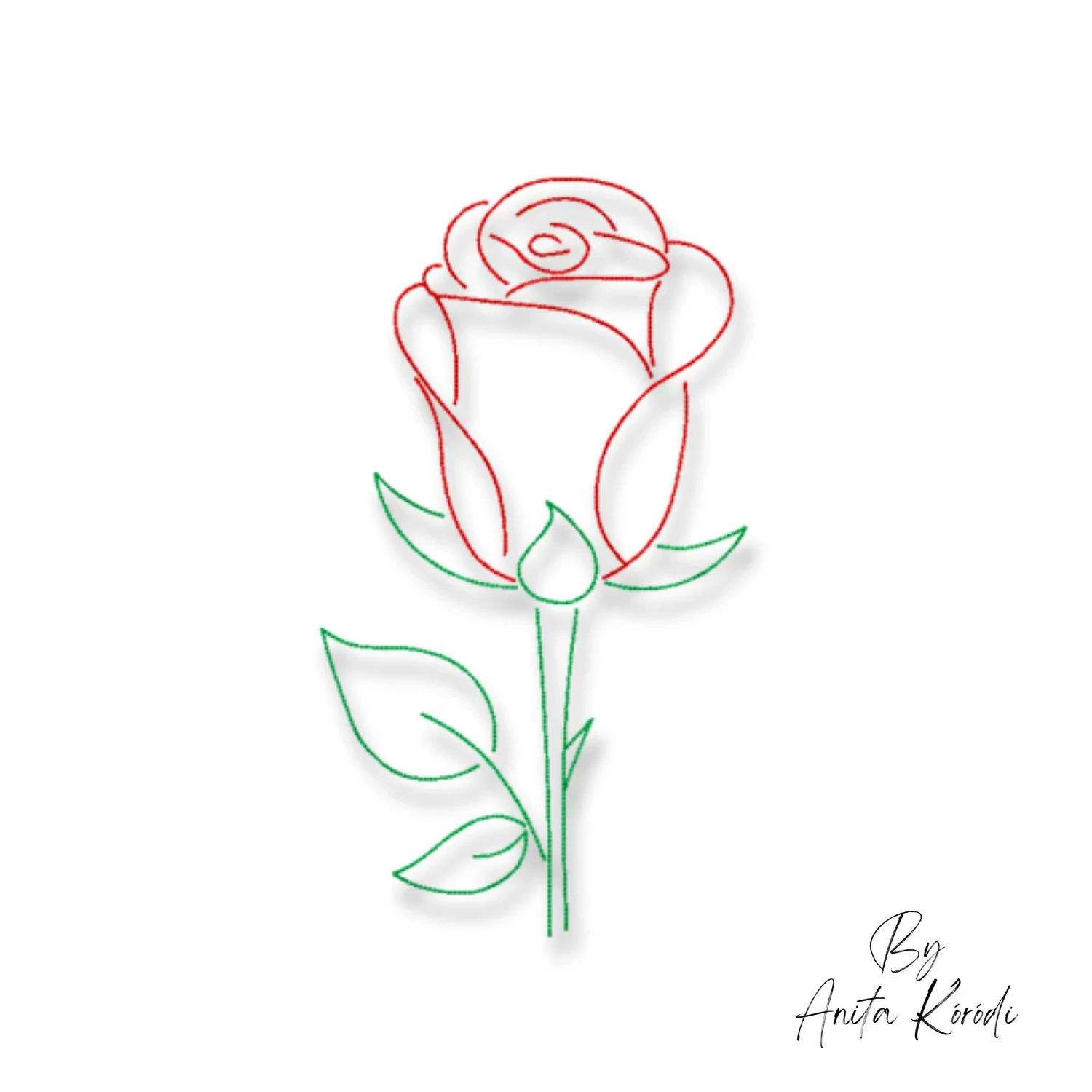 Rose outline 2