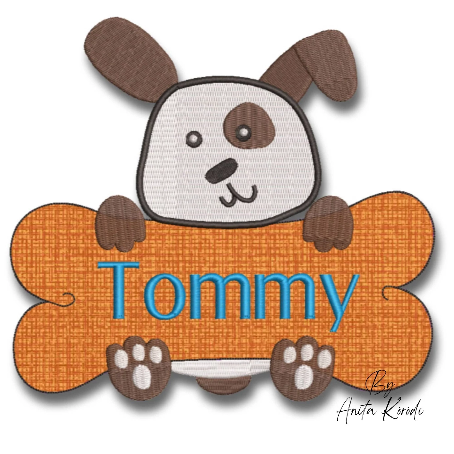 dog embroidery design