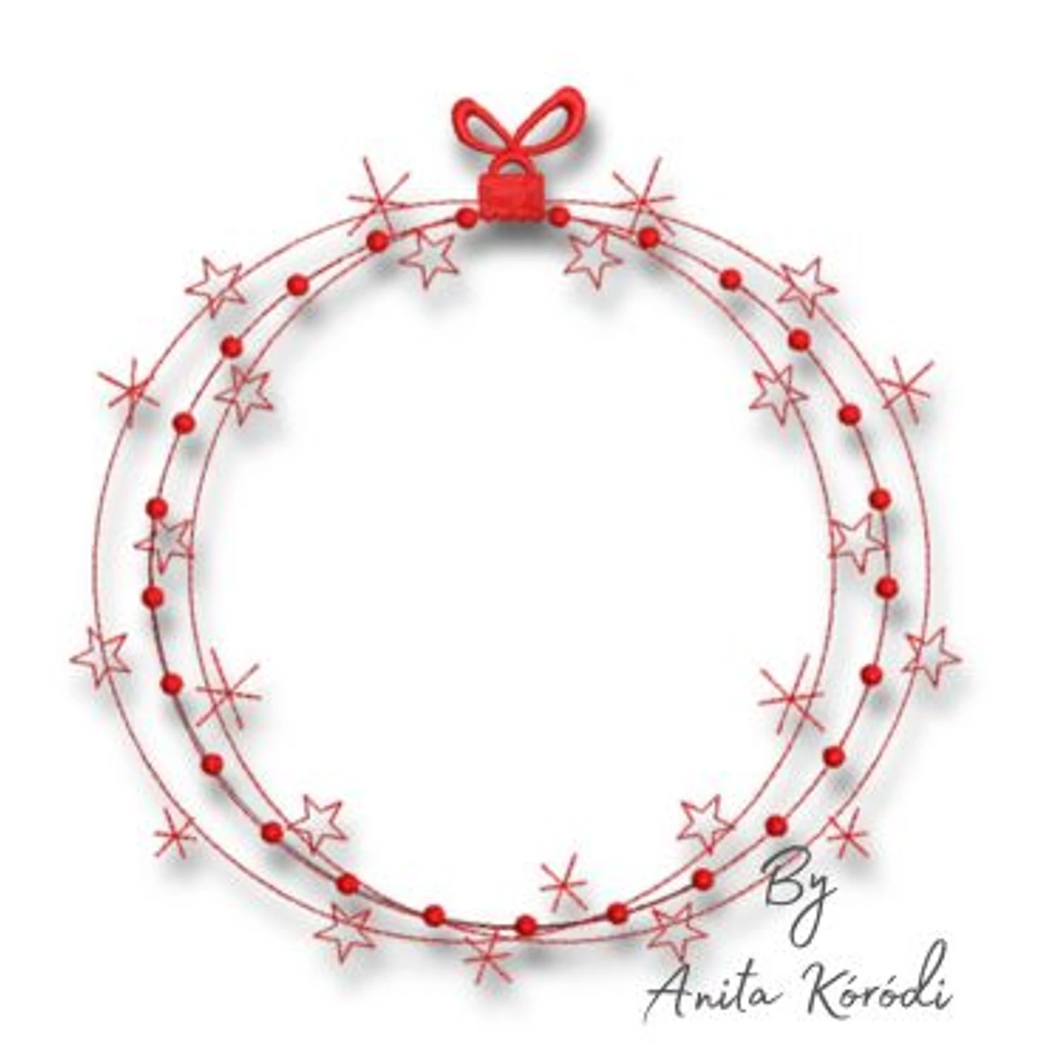 christmas circle frame design