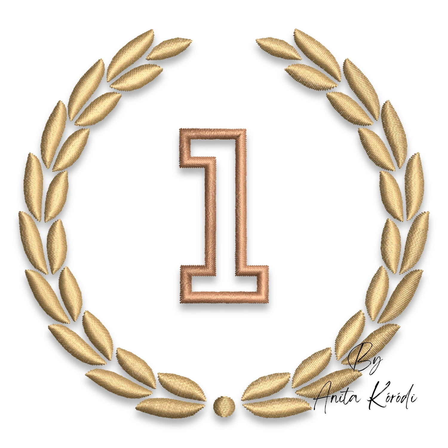 laurel wreath embroidery