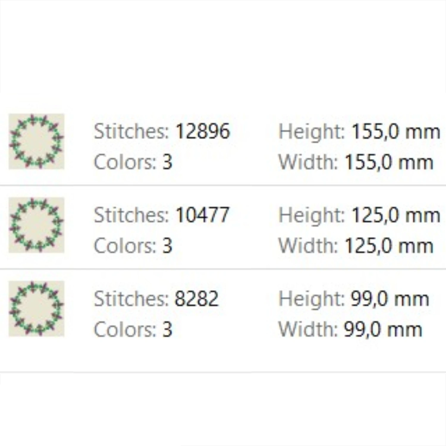 embroidery for machine