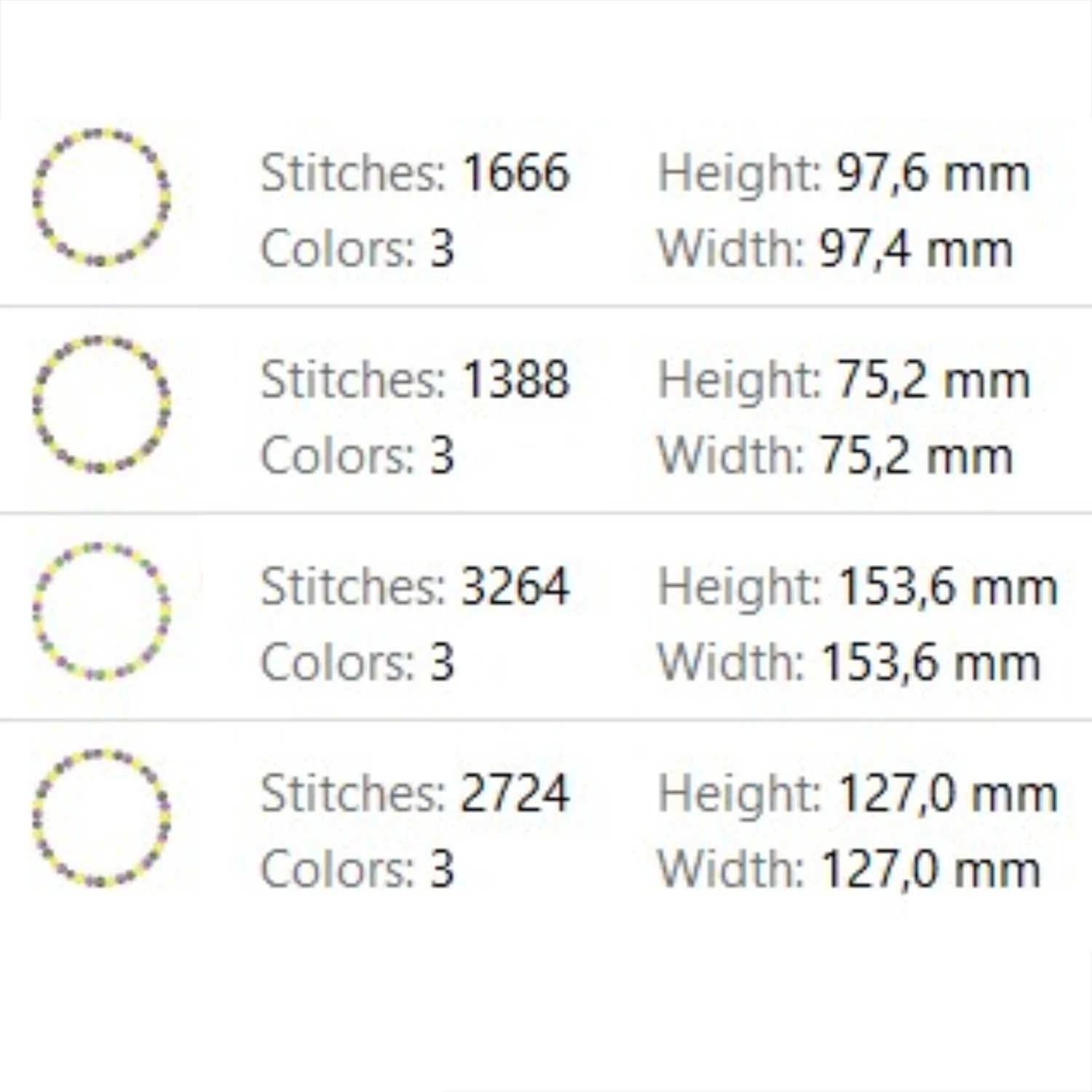 Mardi Gras monogram circle embroidery design