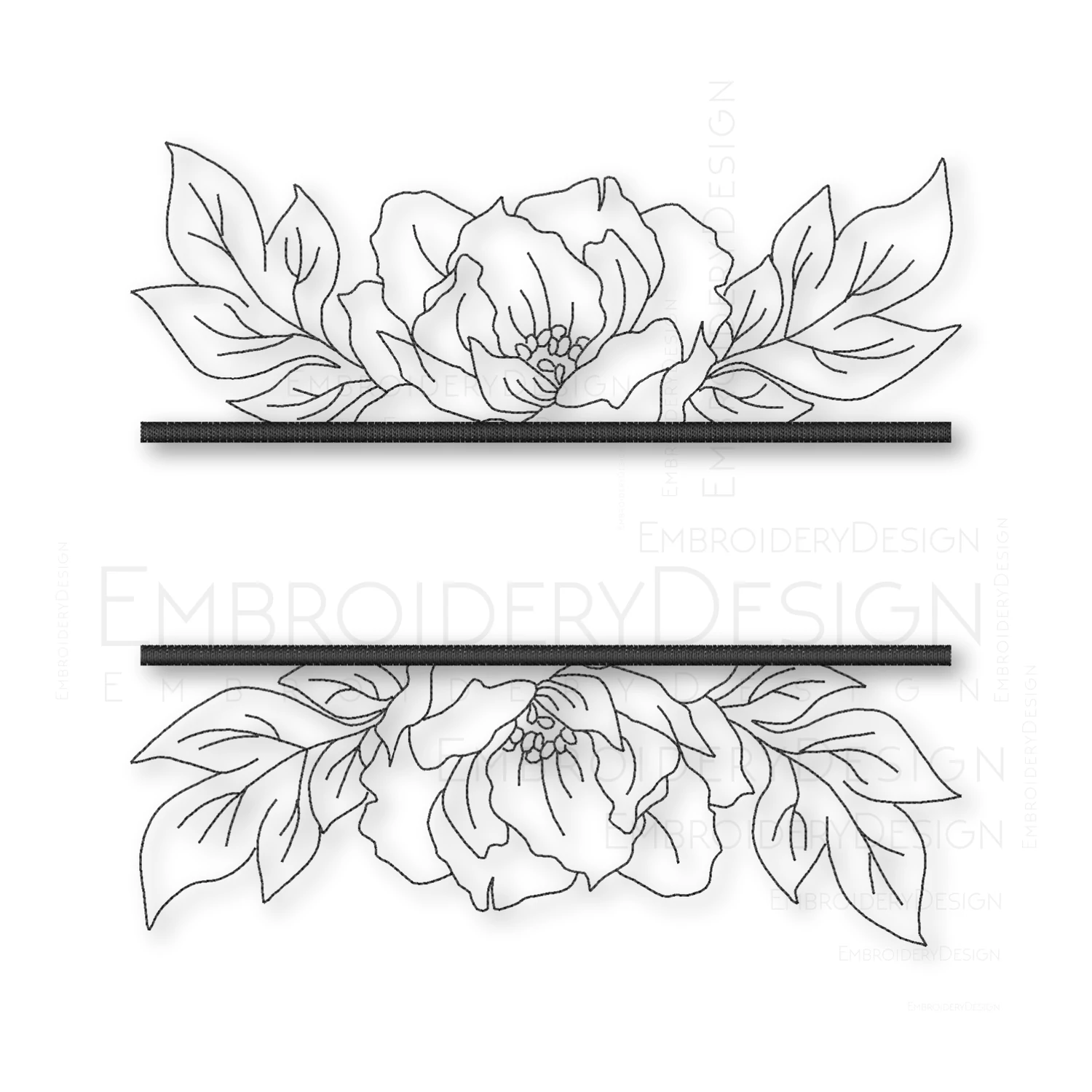 Roses ribbon Split monogram