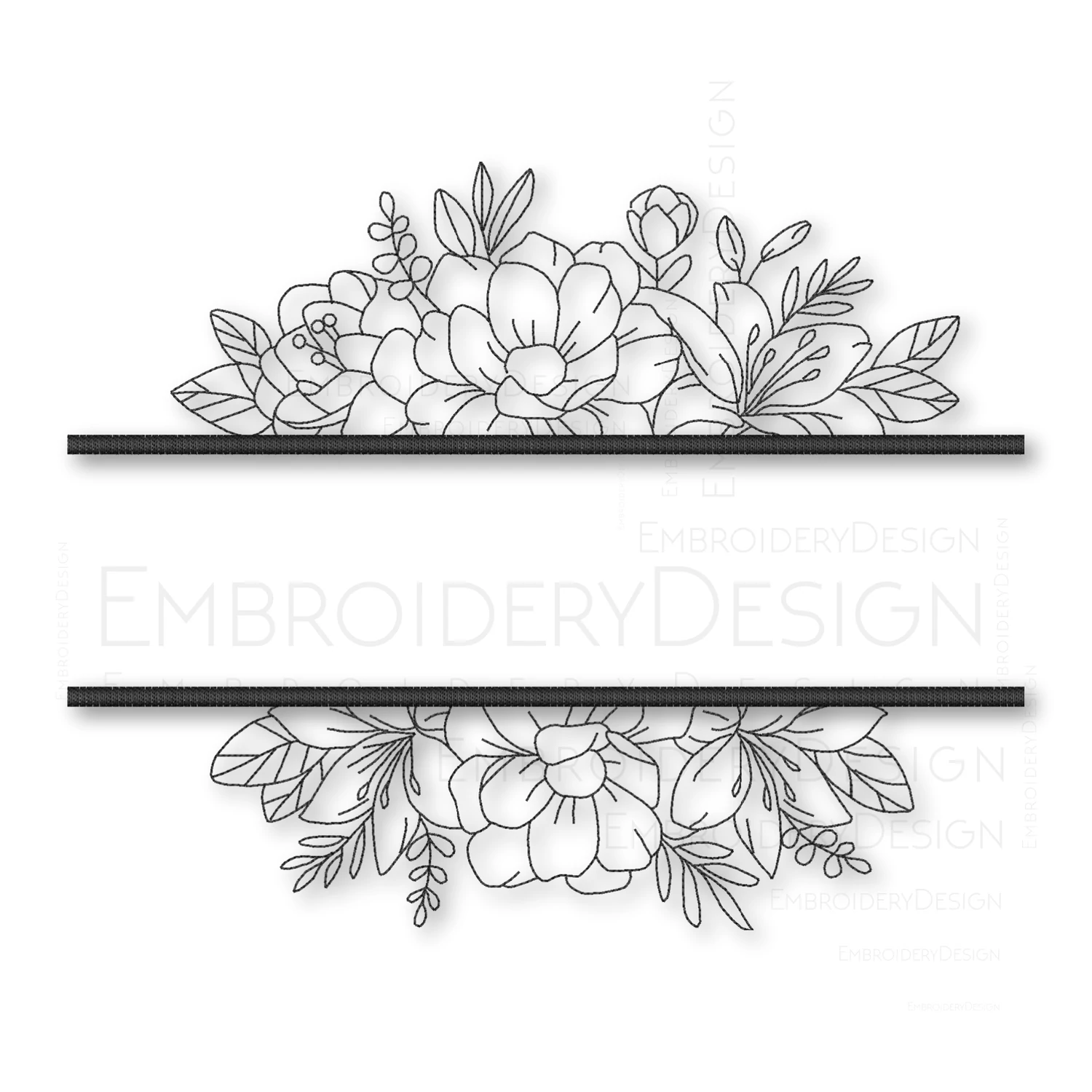 Split floral frame