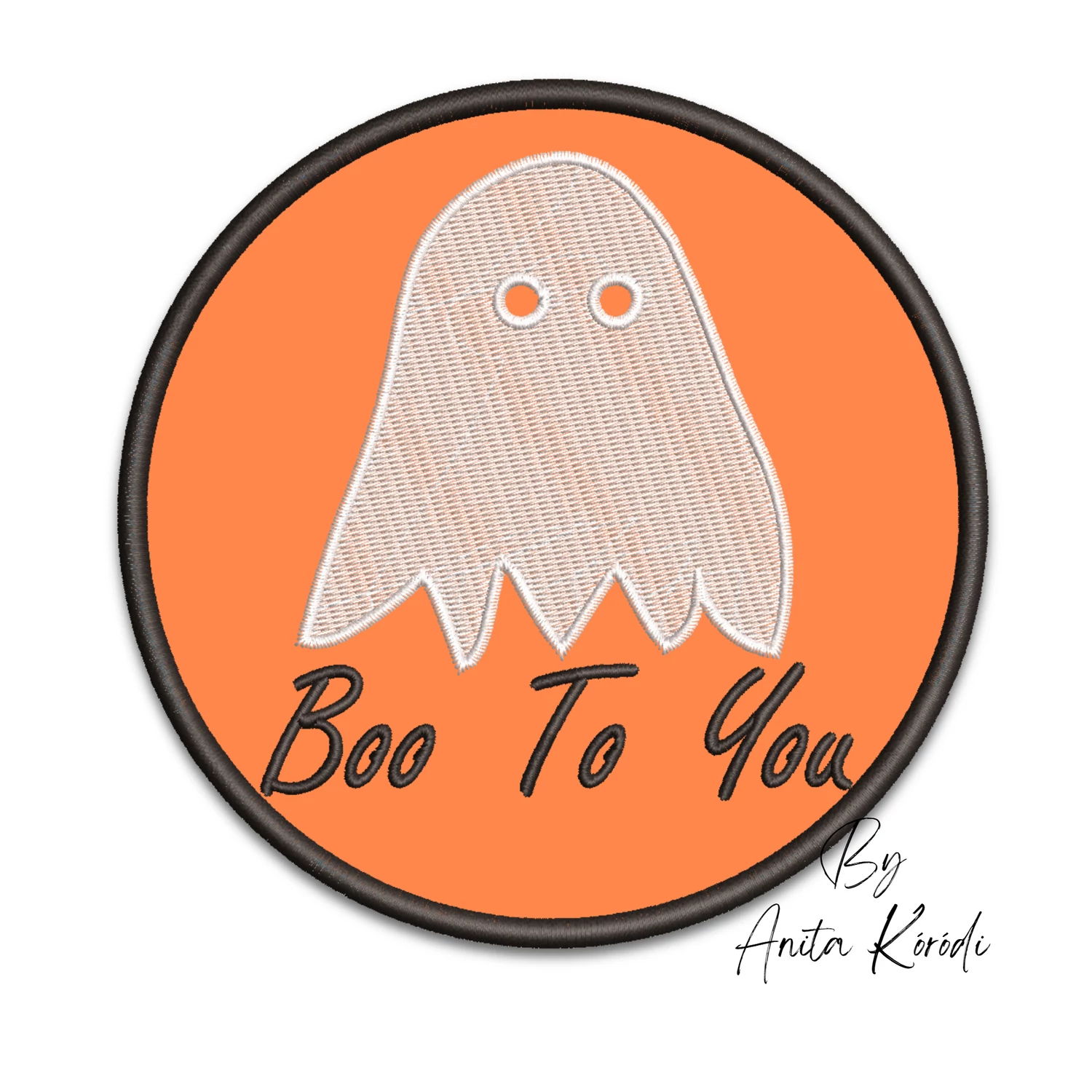 halloween ghost embroidery