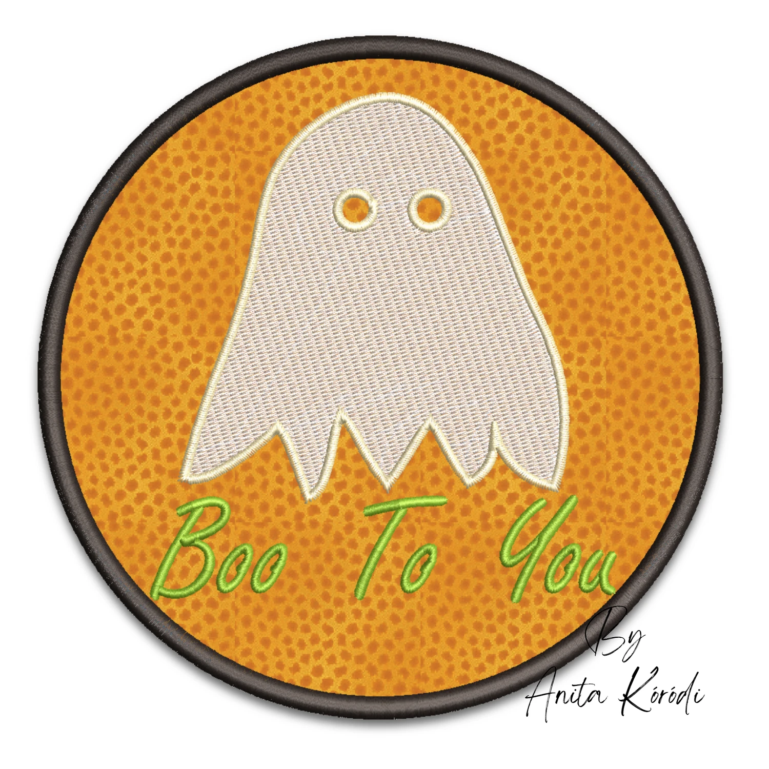 Boo to You ghost applique embroidery design