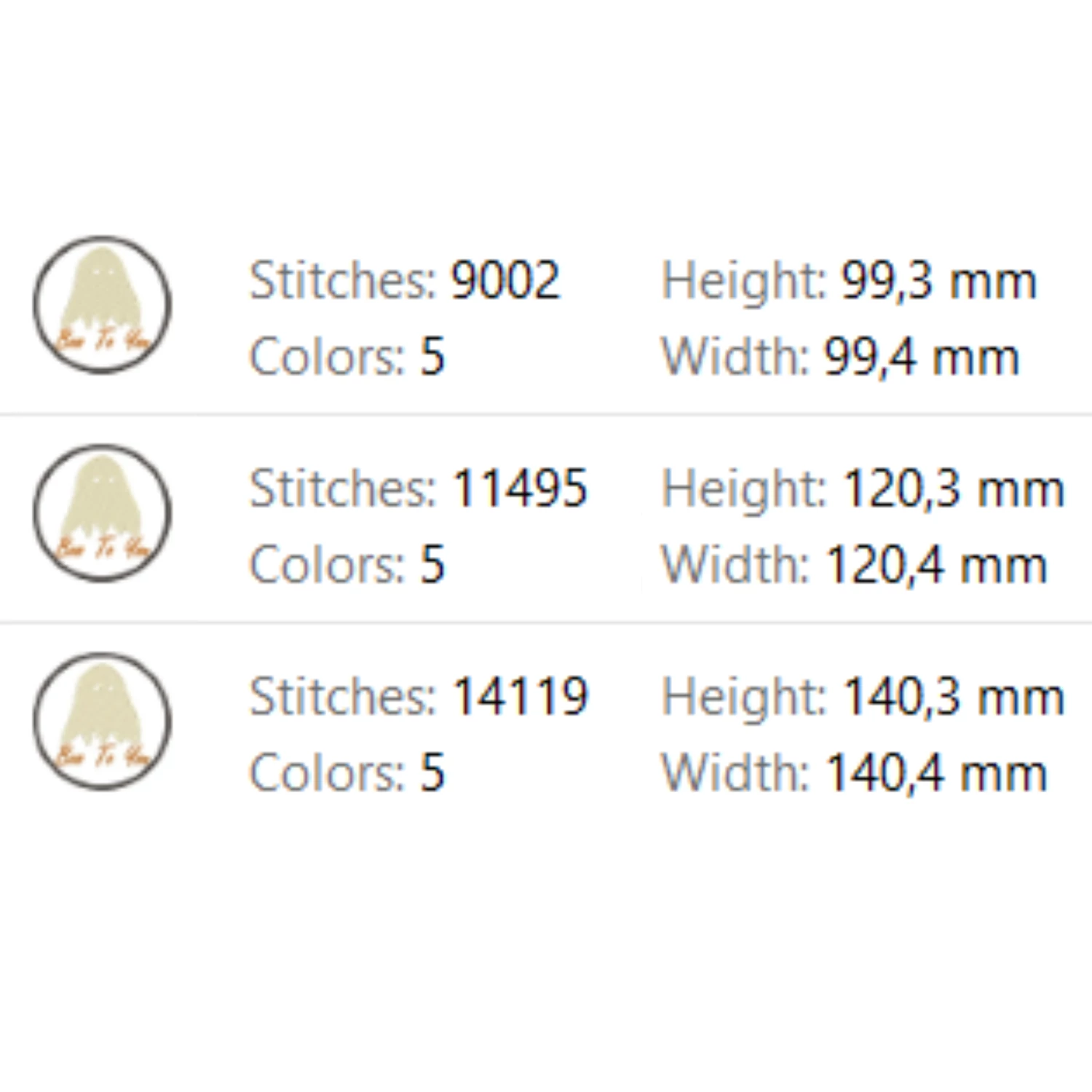 Halloween ghost circle applique machine embroidery design