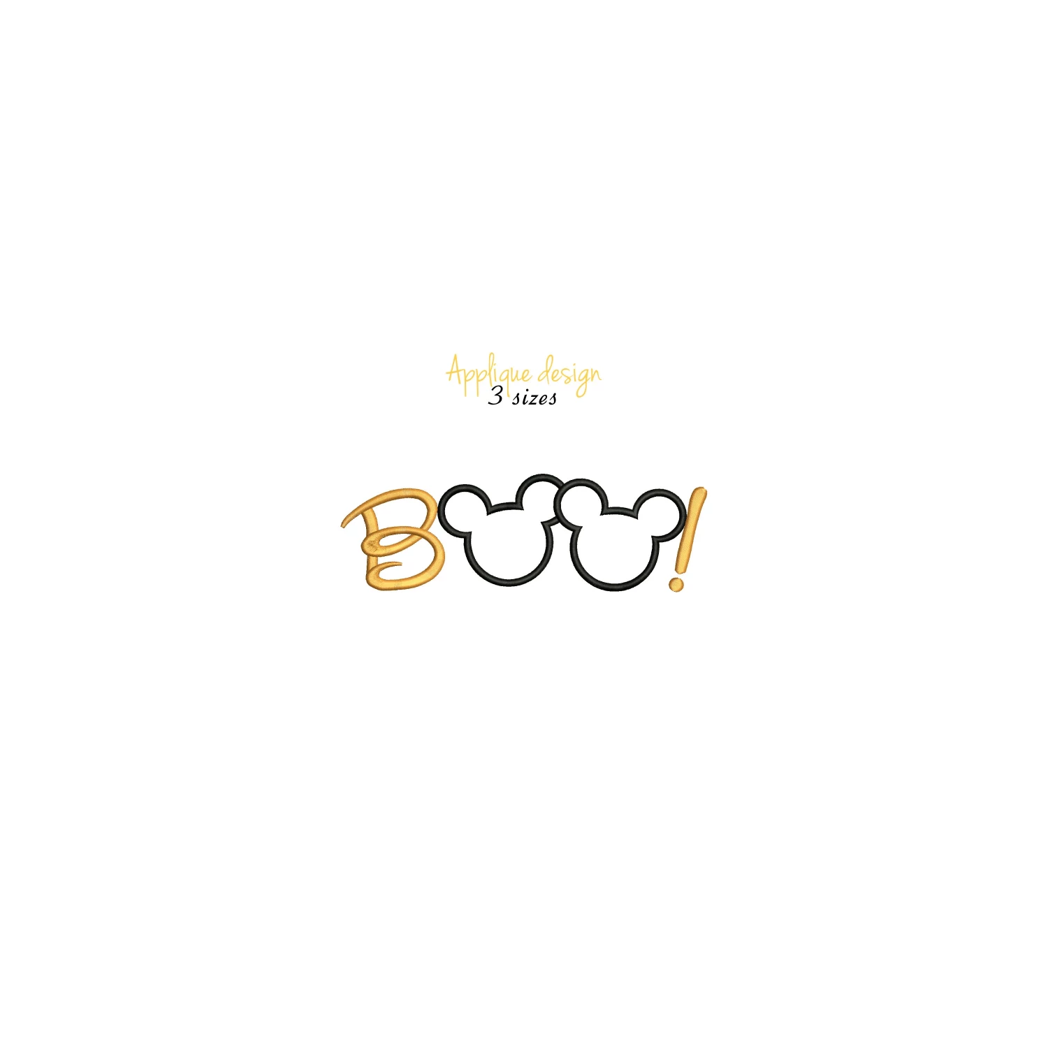 Mickey Boo Applique
