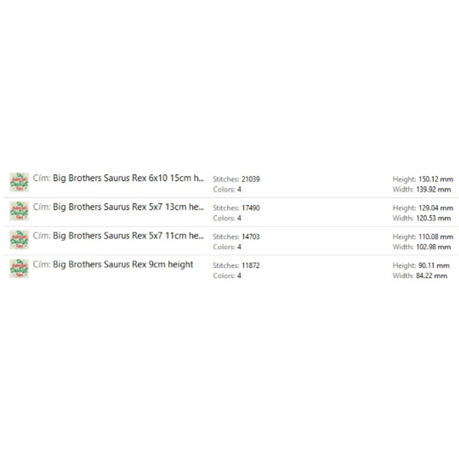 Big Brothers Saurus rex