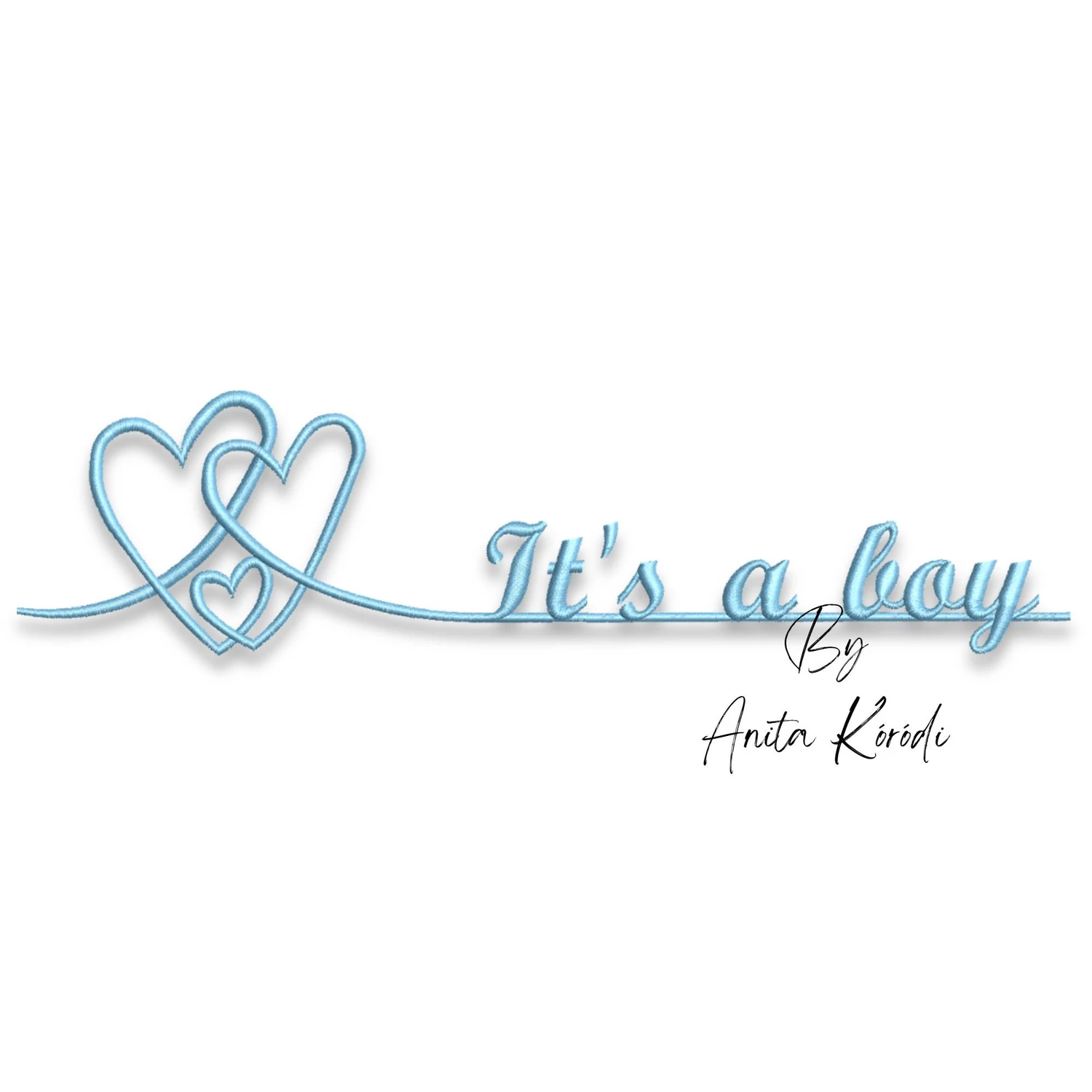 It's a boy embroidery design baby announcement