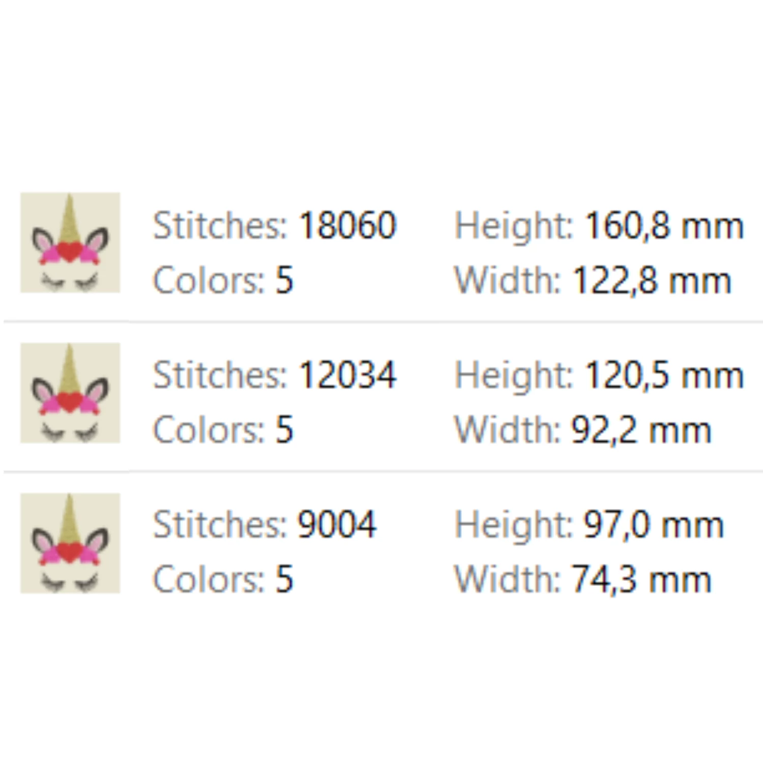 Magical unicorn embroidery pattern for girls, baby gifts, and nursery decorations