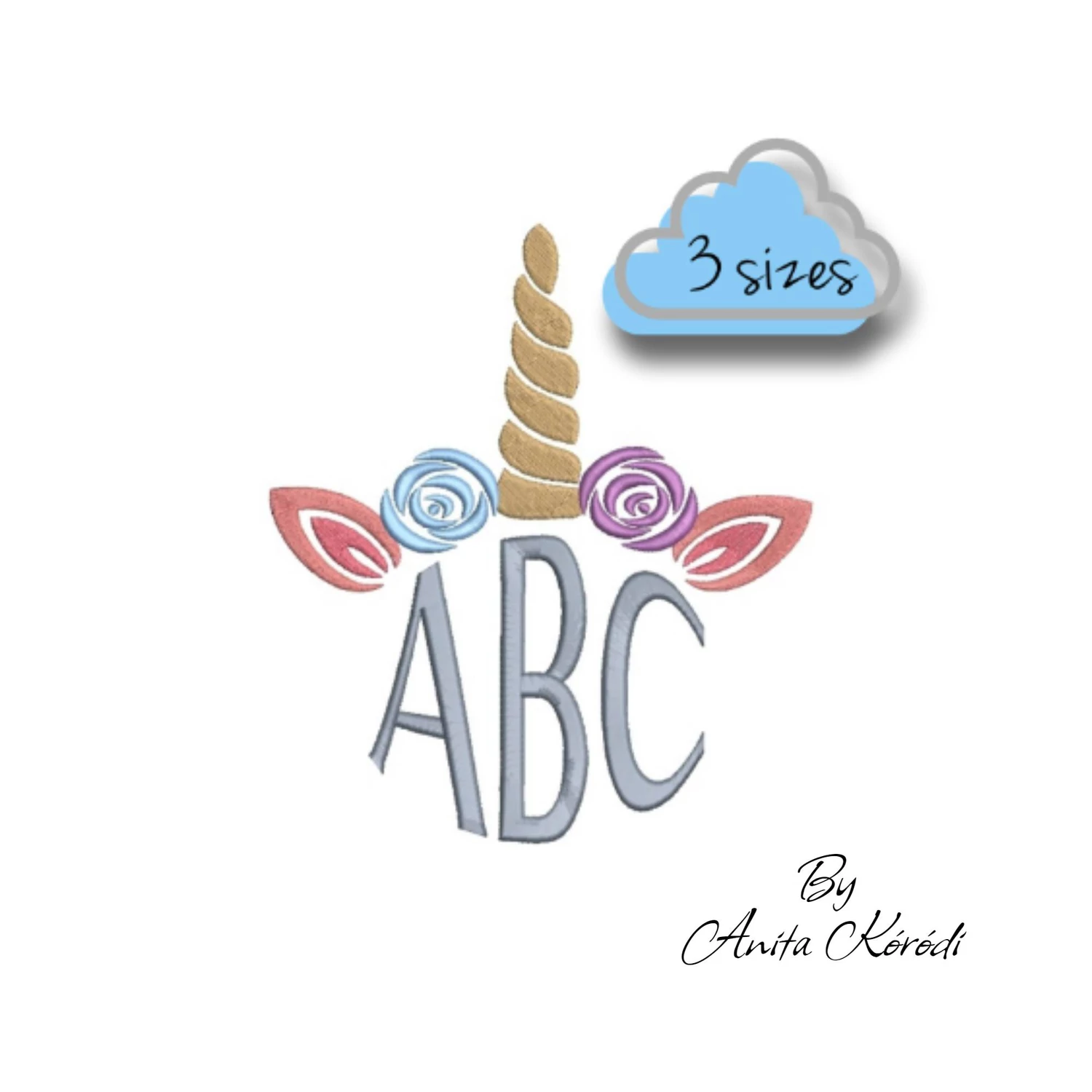 Unicorn horn monogram