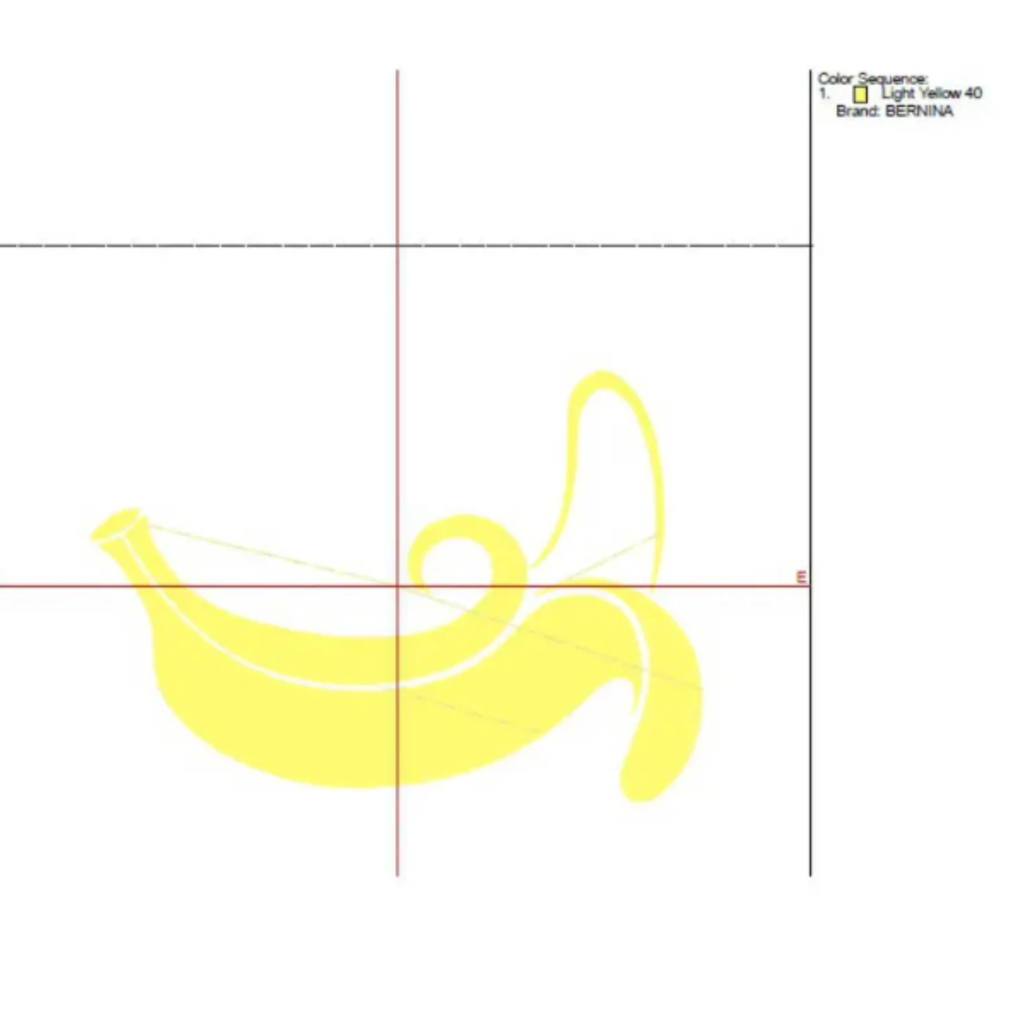 Banana embroidery machine design