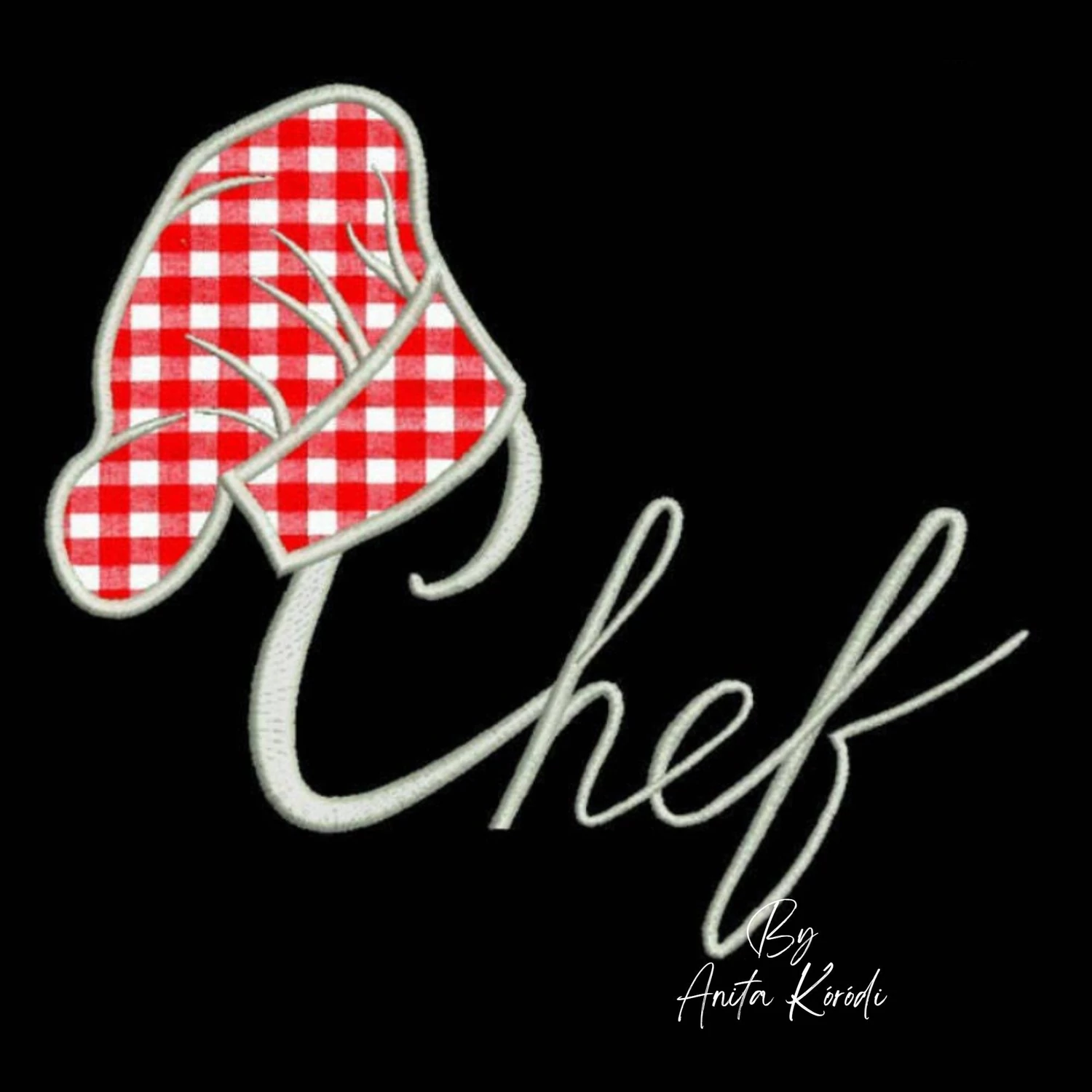 chef embroidery design kitchen embroidery design