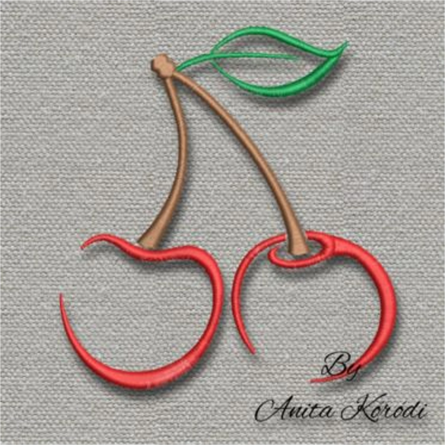Cherry embroidery machine design