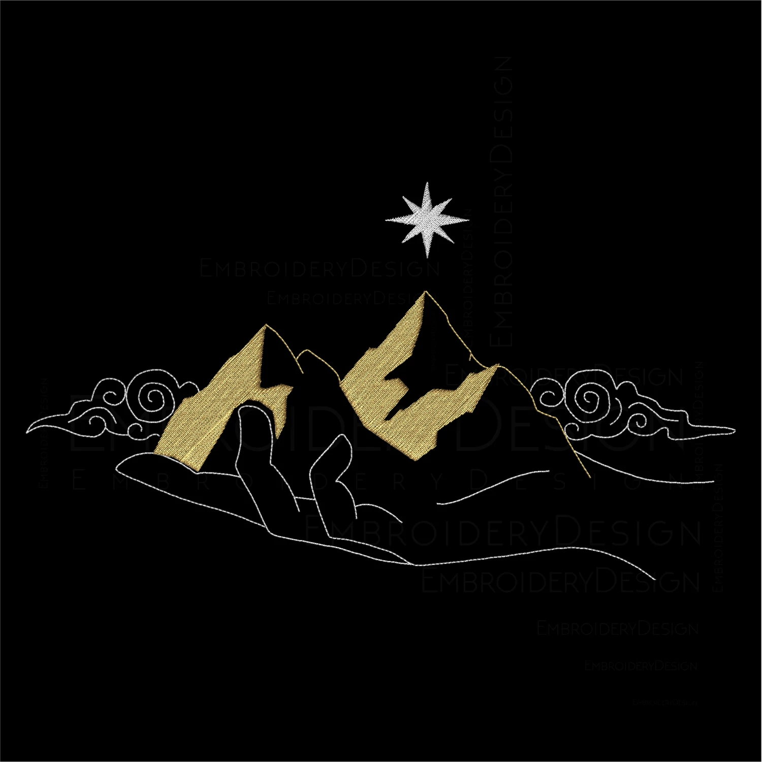 Hand Holding Mountain