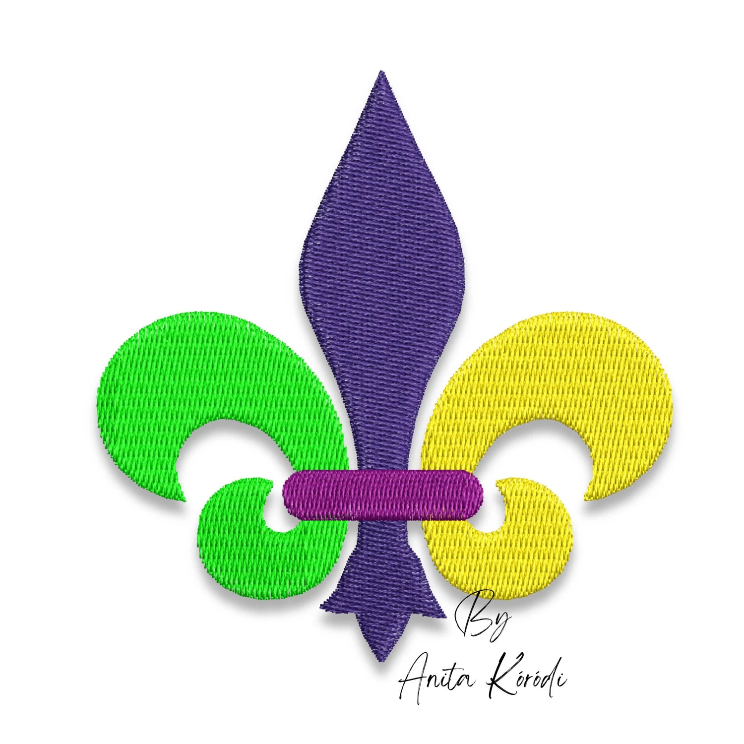 fleur de lis embroidery design mardi gras