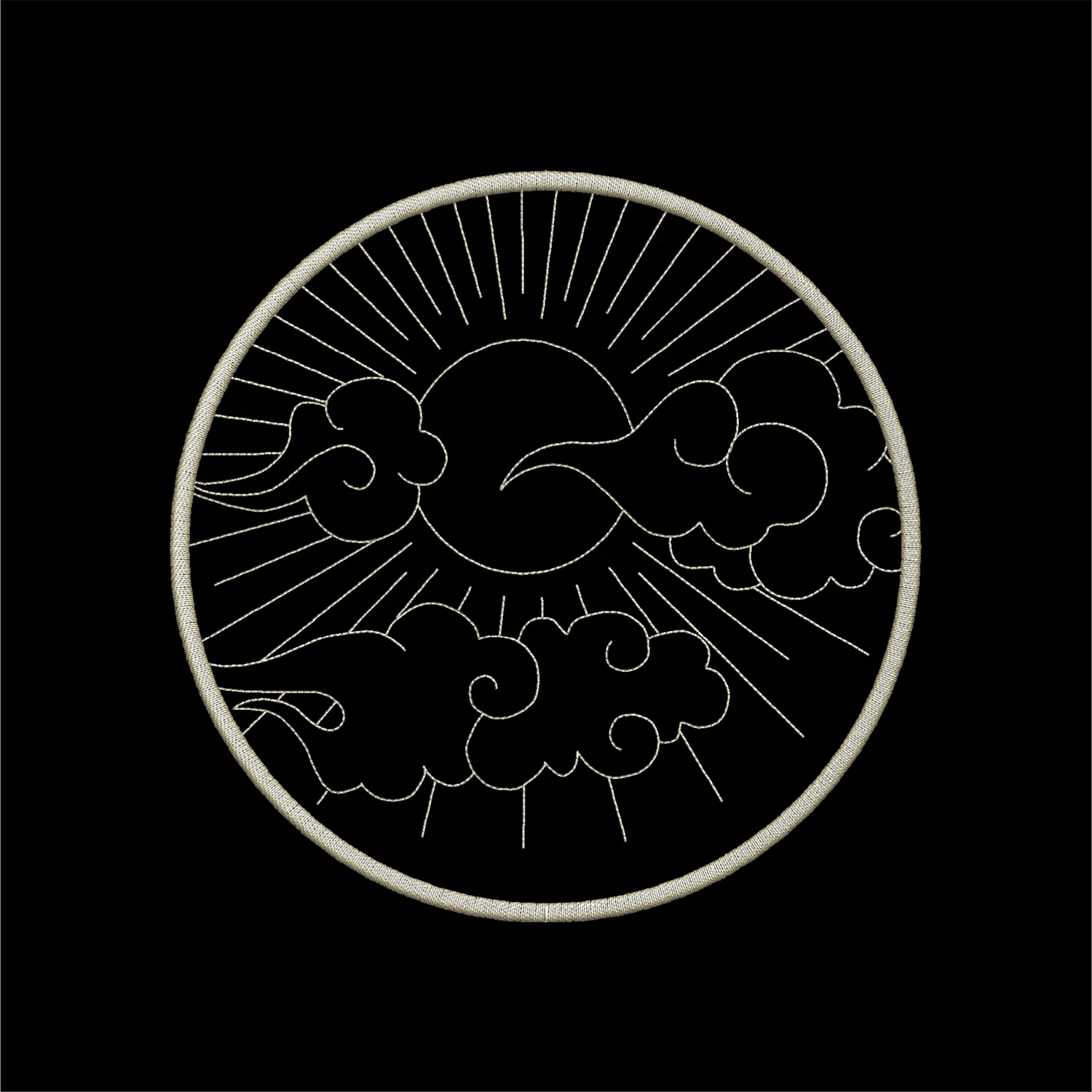 Moon Sun Cloud Celestial Circle v3