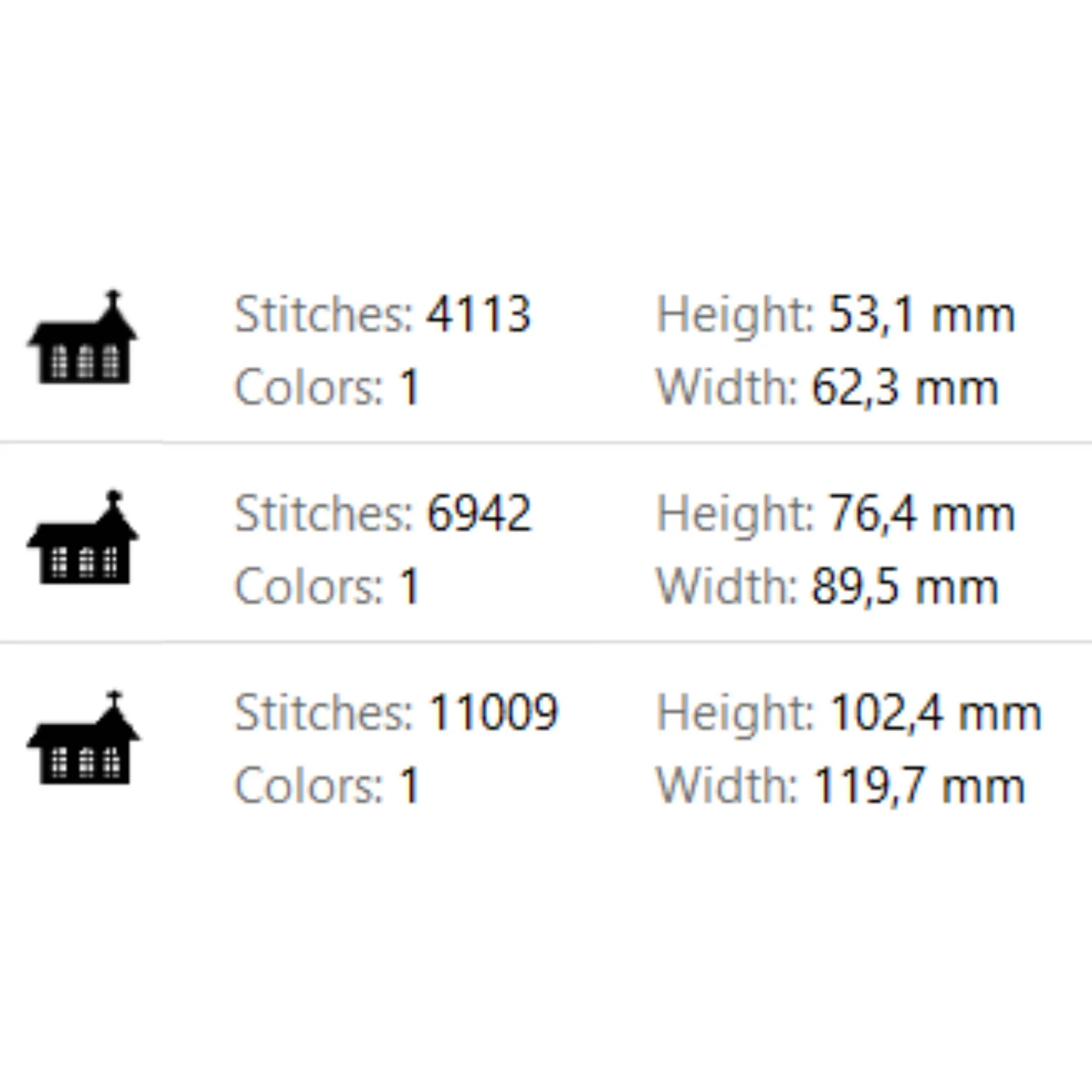 Curch  silhouette mbroidery machine design