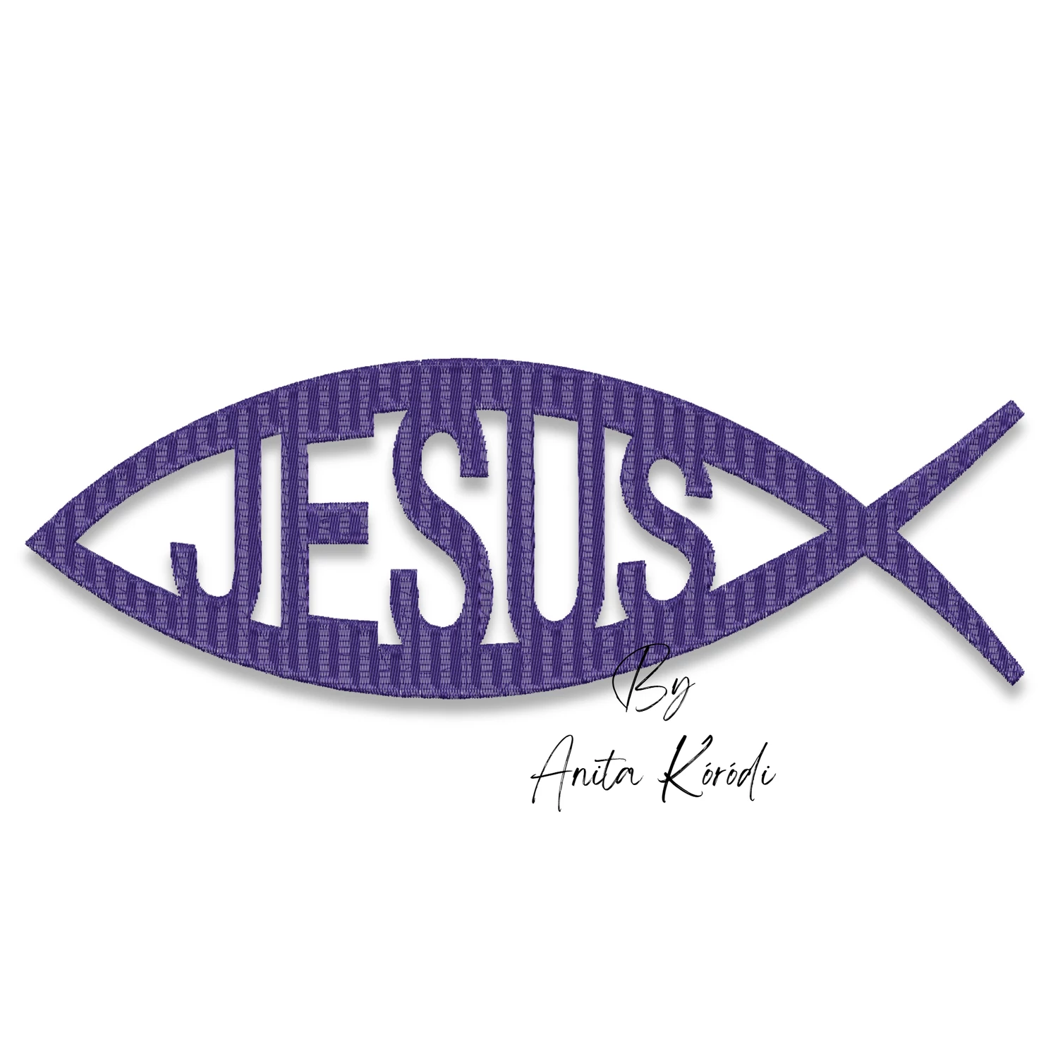 jesus fish embroidery design