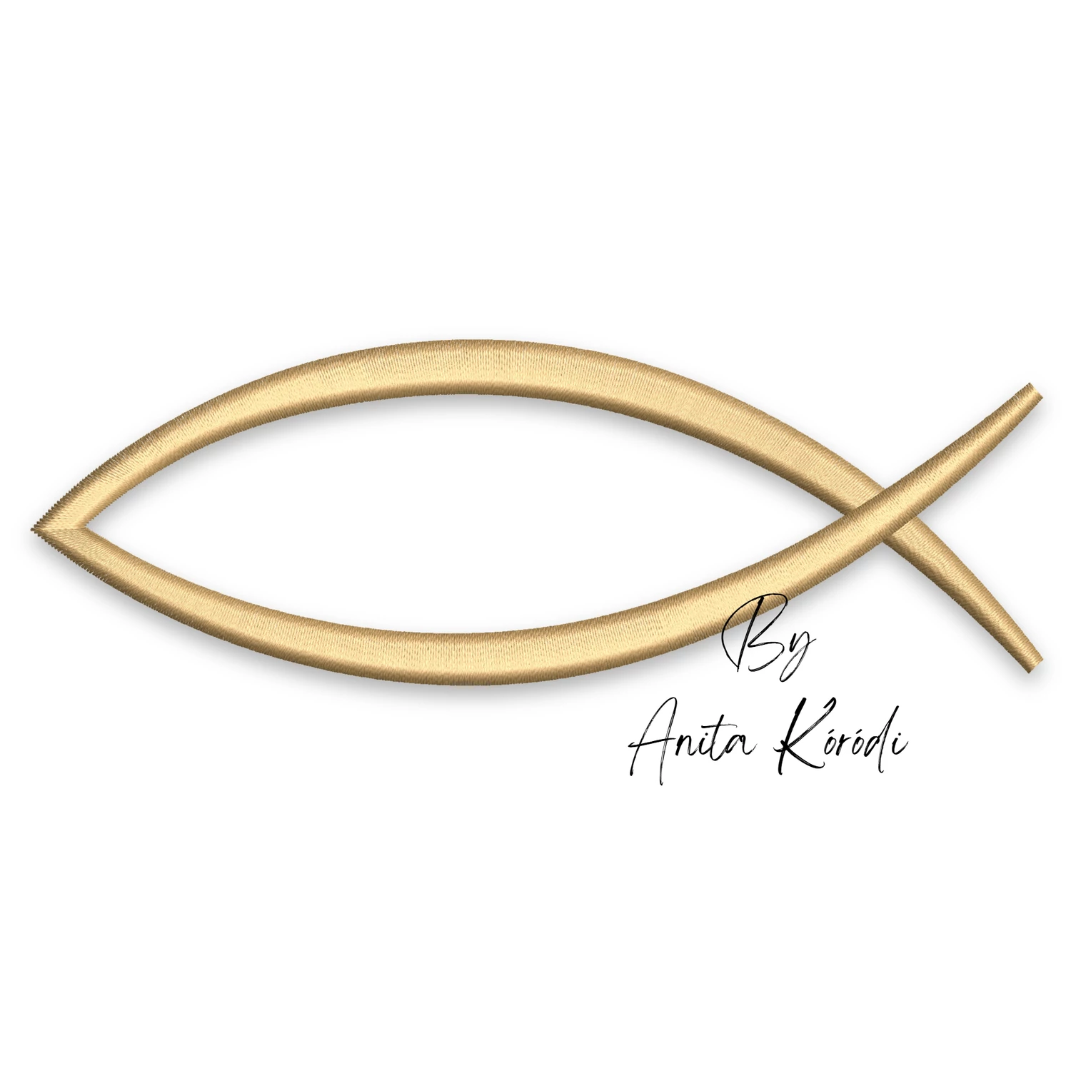 ichthys jesus fish embroidery design
