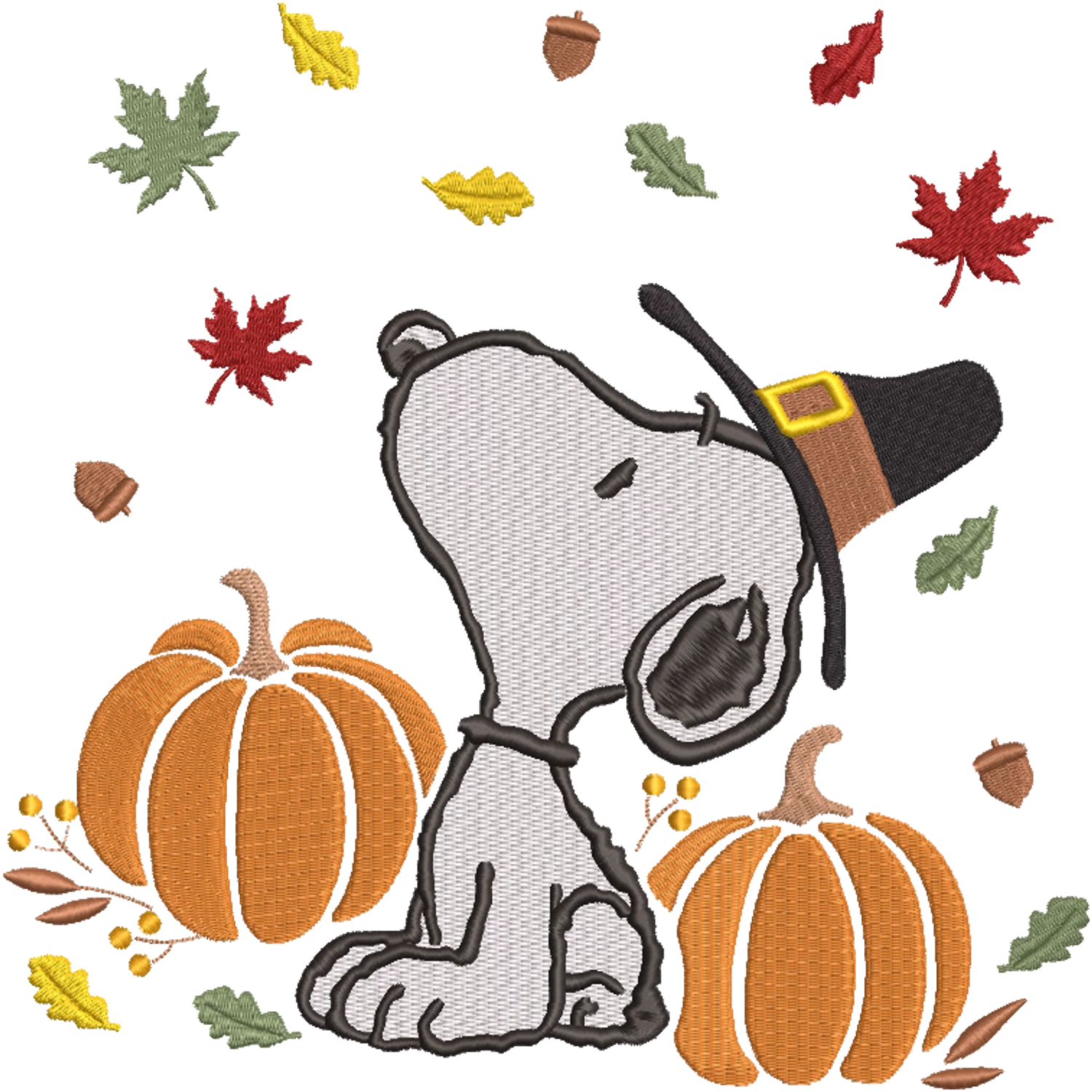 Snoopy autumn fill and outline design