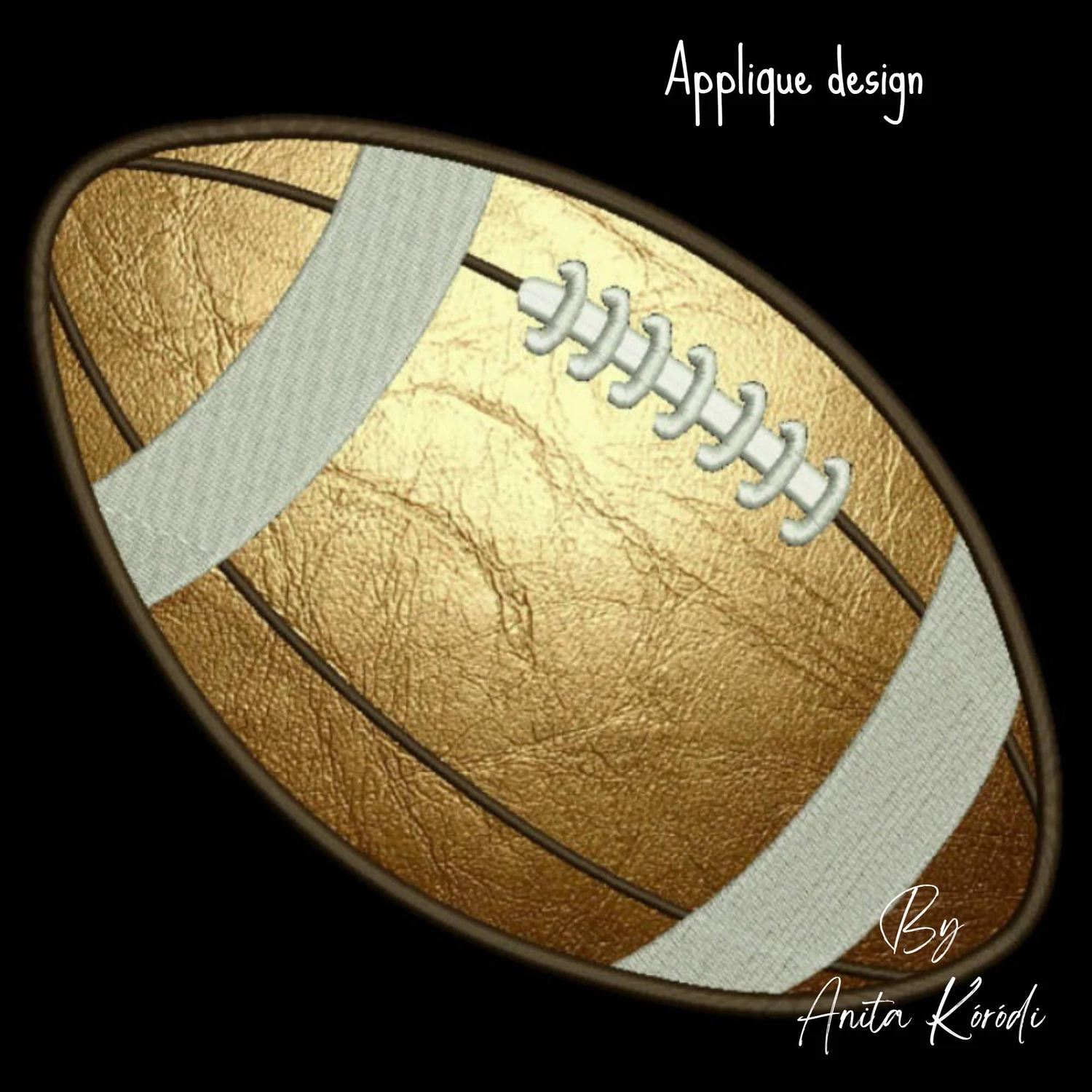 football applique embroidery design sporty ball