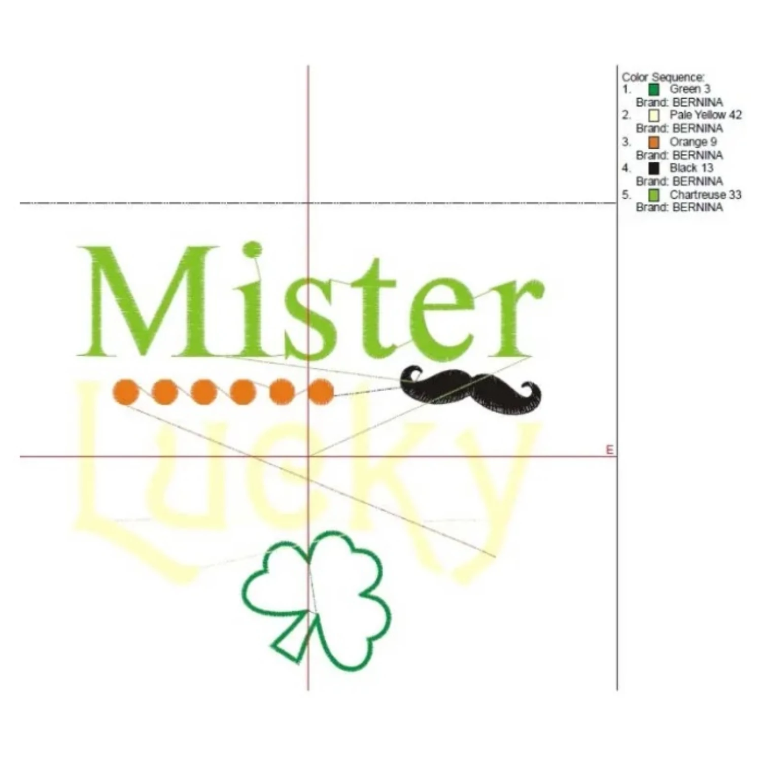 Mister Lucky Embroidery Machine Design