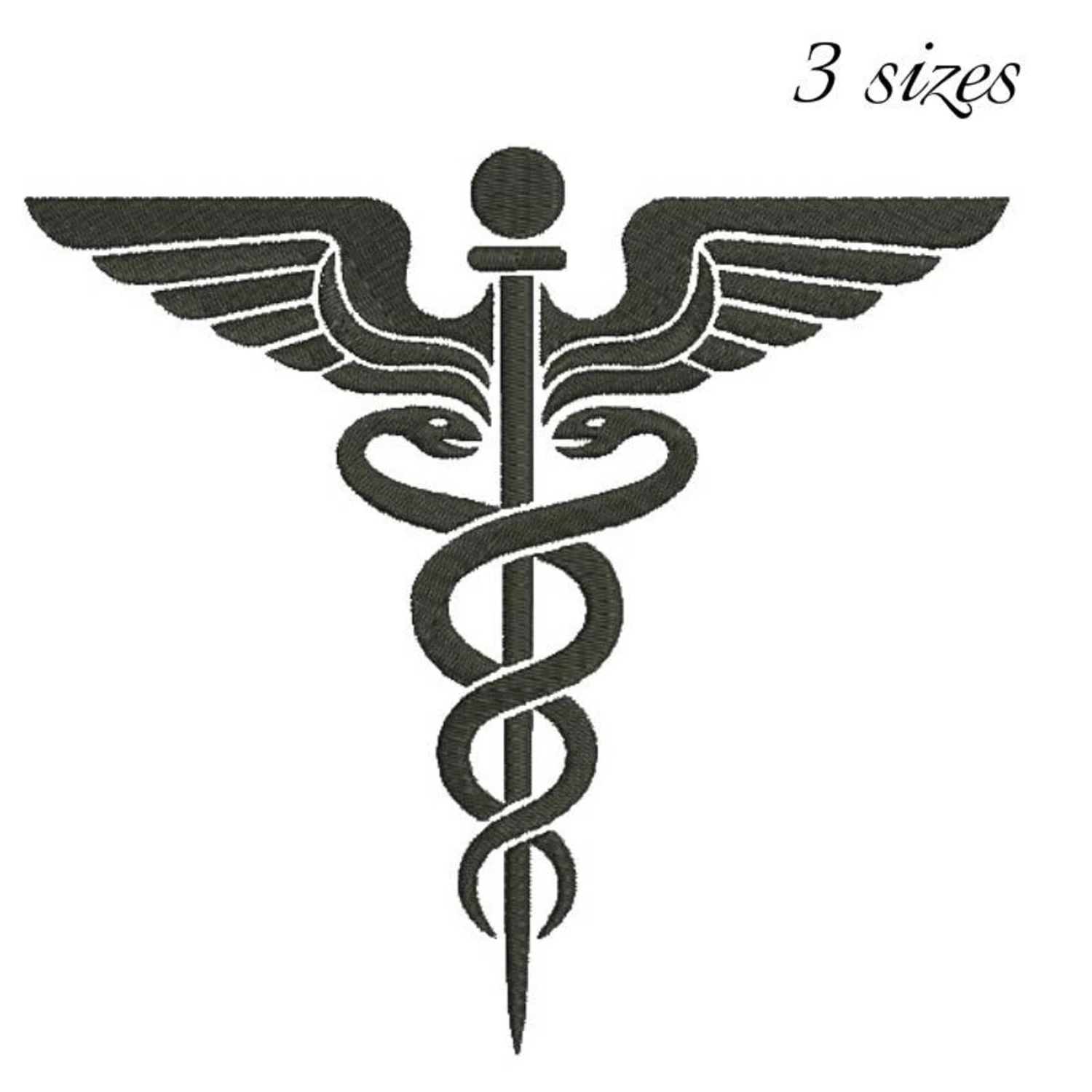 Caduceus Embroidery