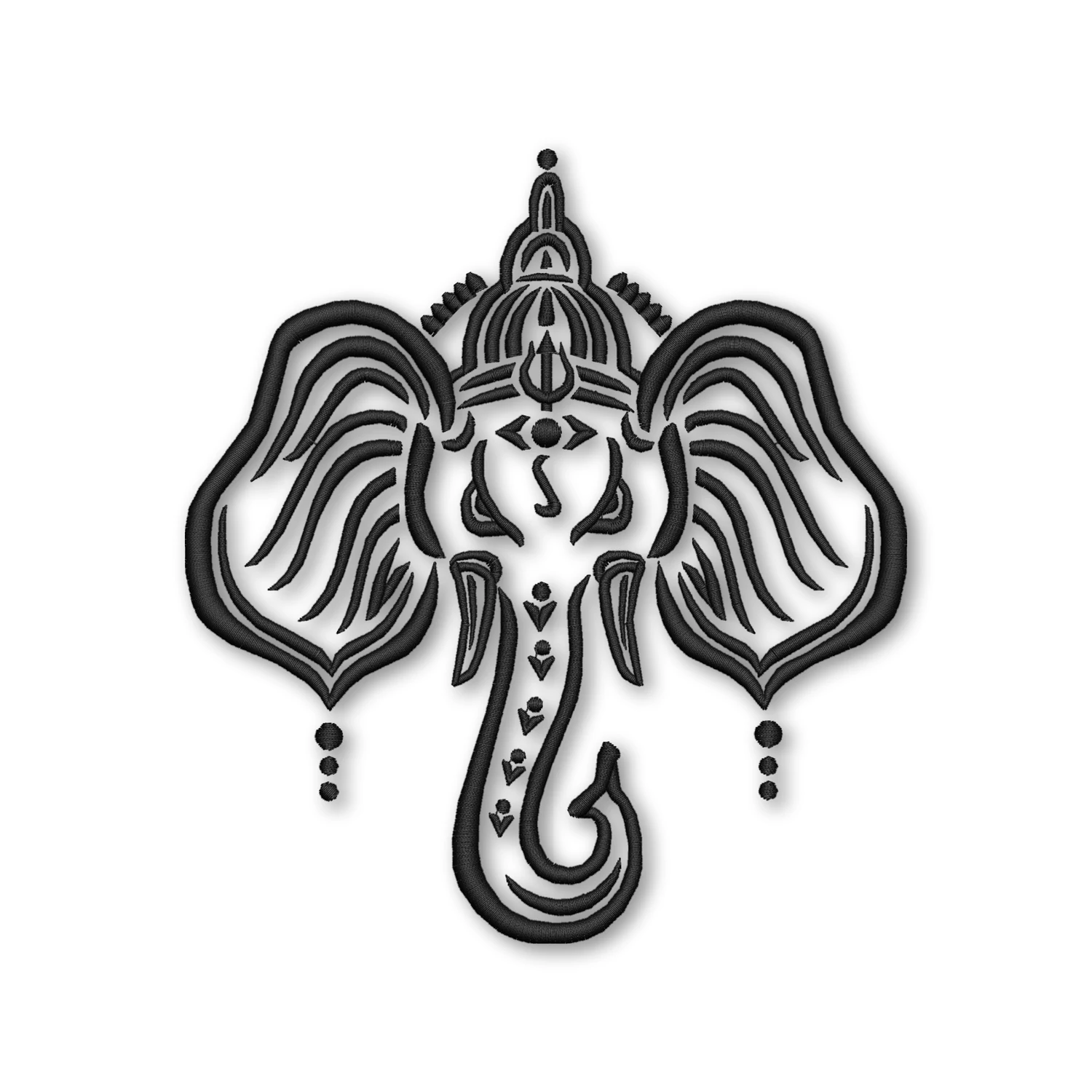 Ganesha Over Mandala Elephant