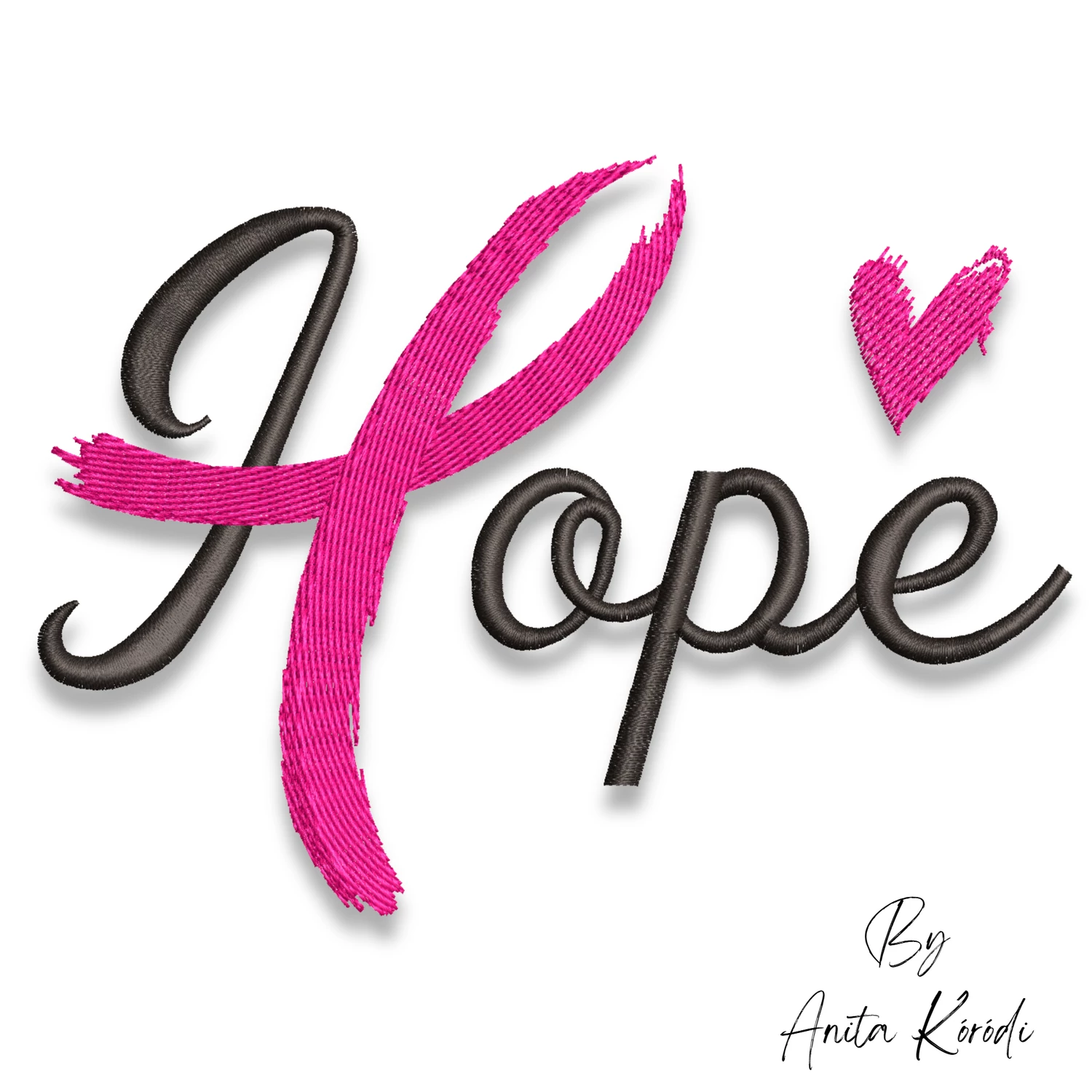 breast cancer awareness hope embroidery design