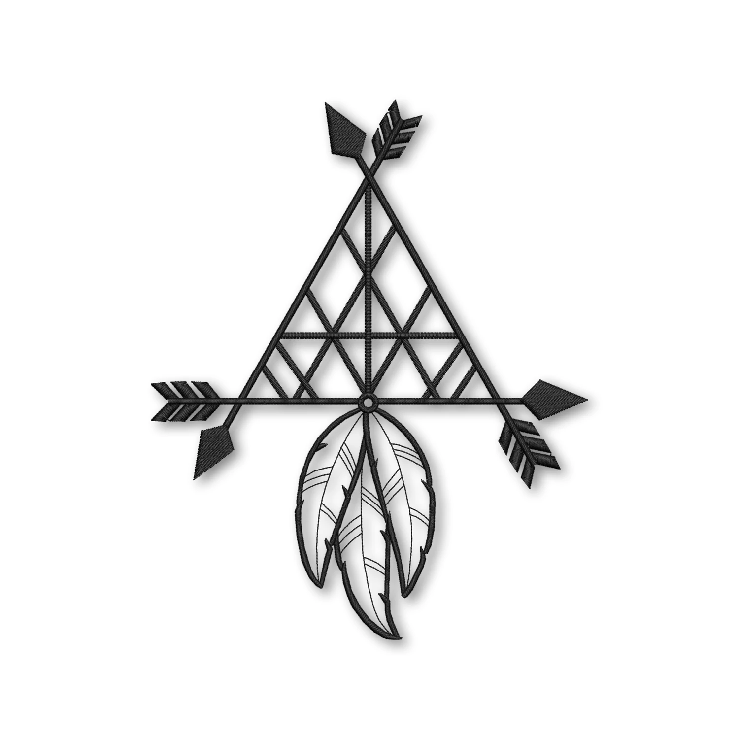Triangle Dreamer with Feathers