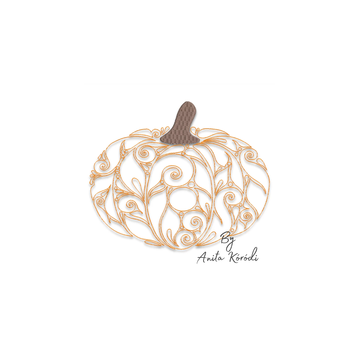 pumpkin embroidery