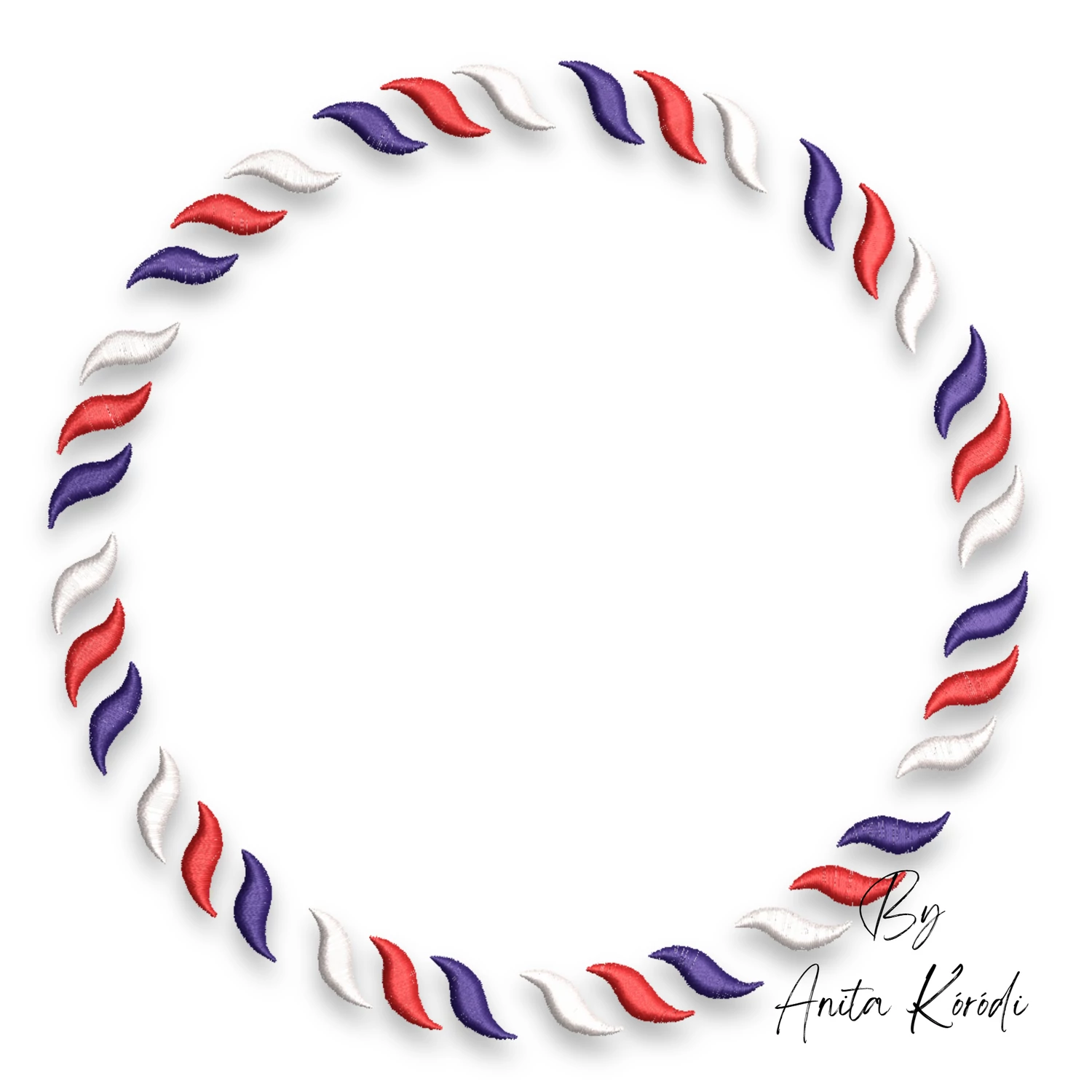 patriotic usa wreath embroidery design