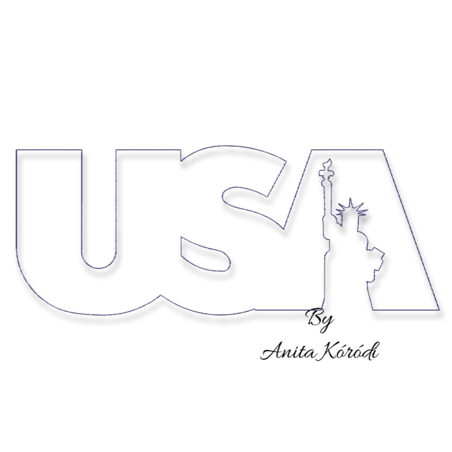 Patriotic USA applique machine embroidery file