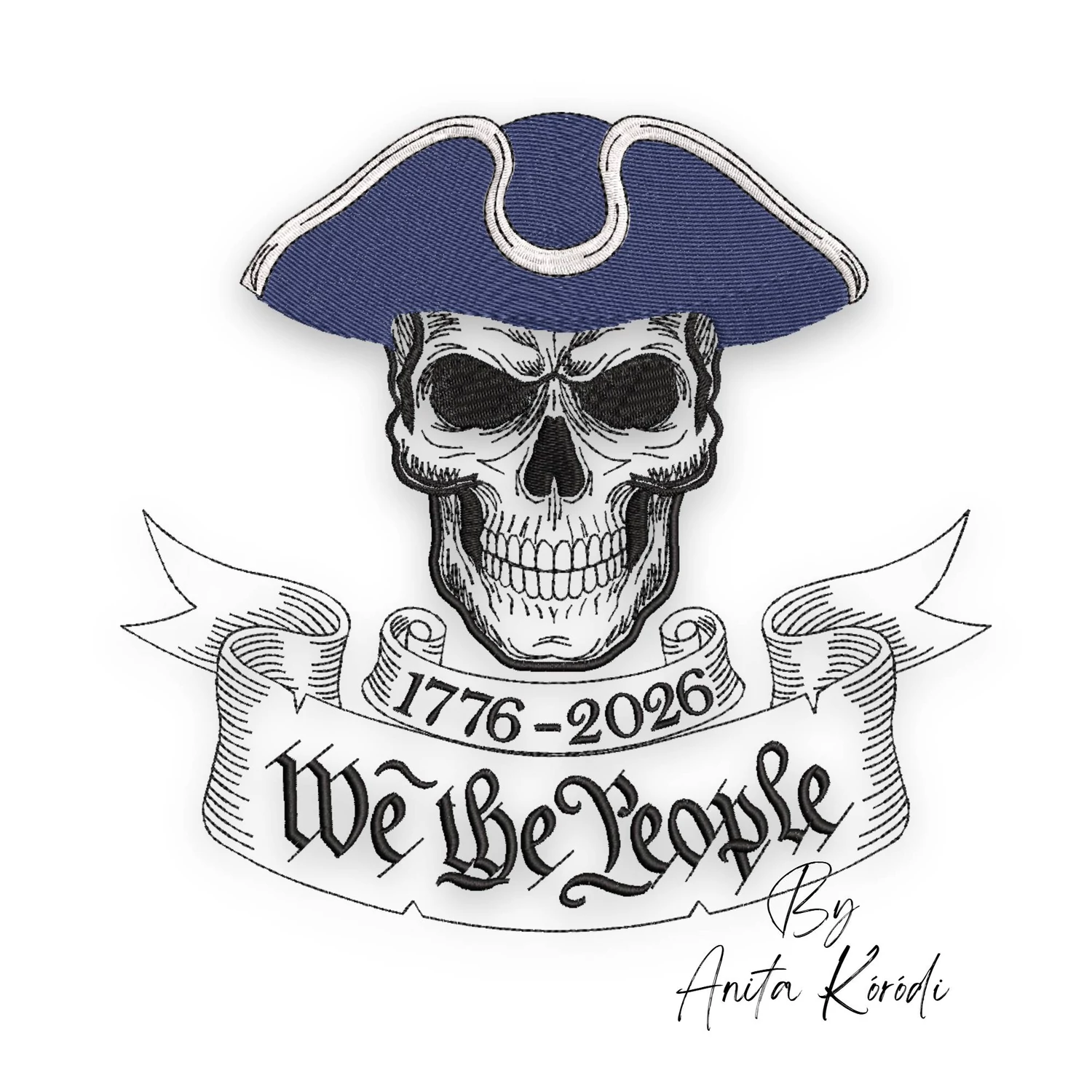patriotic embroidery design